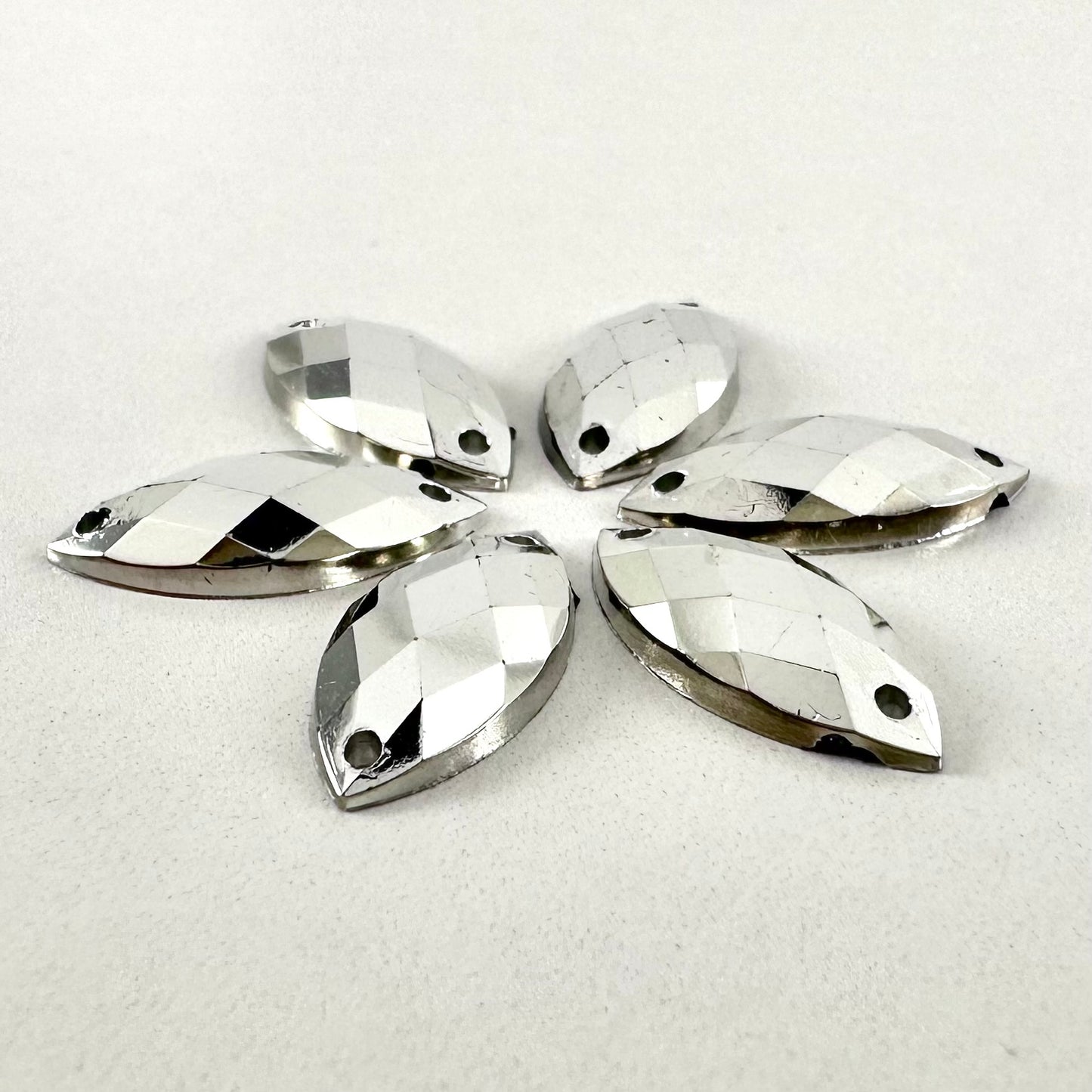 Metallic Silver Acrylic Horse-Eye