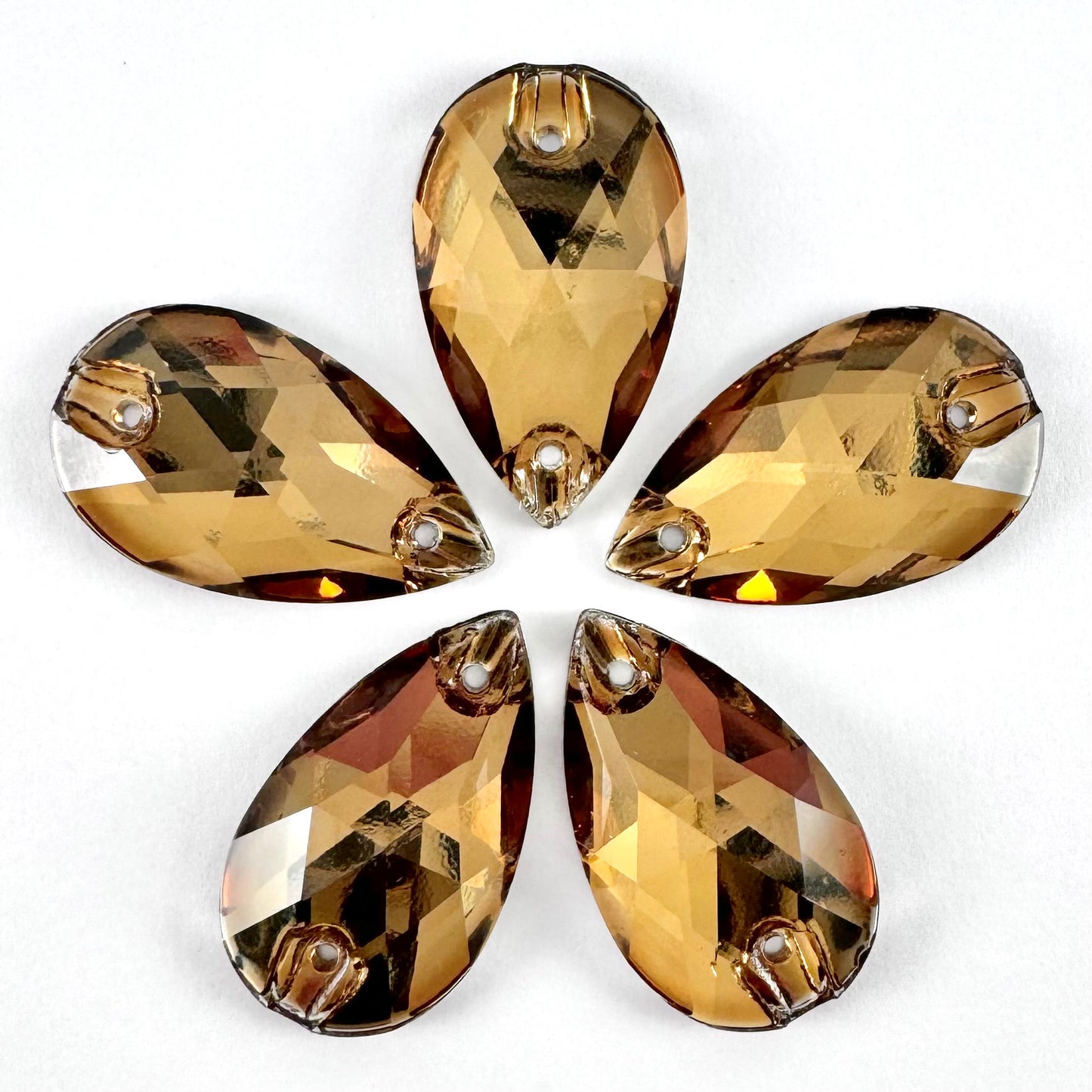 Light Smoked Topaz Glass Teardrop