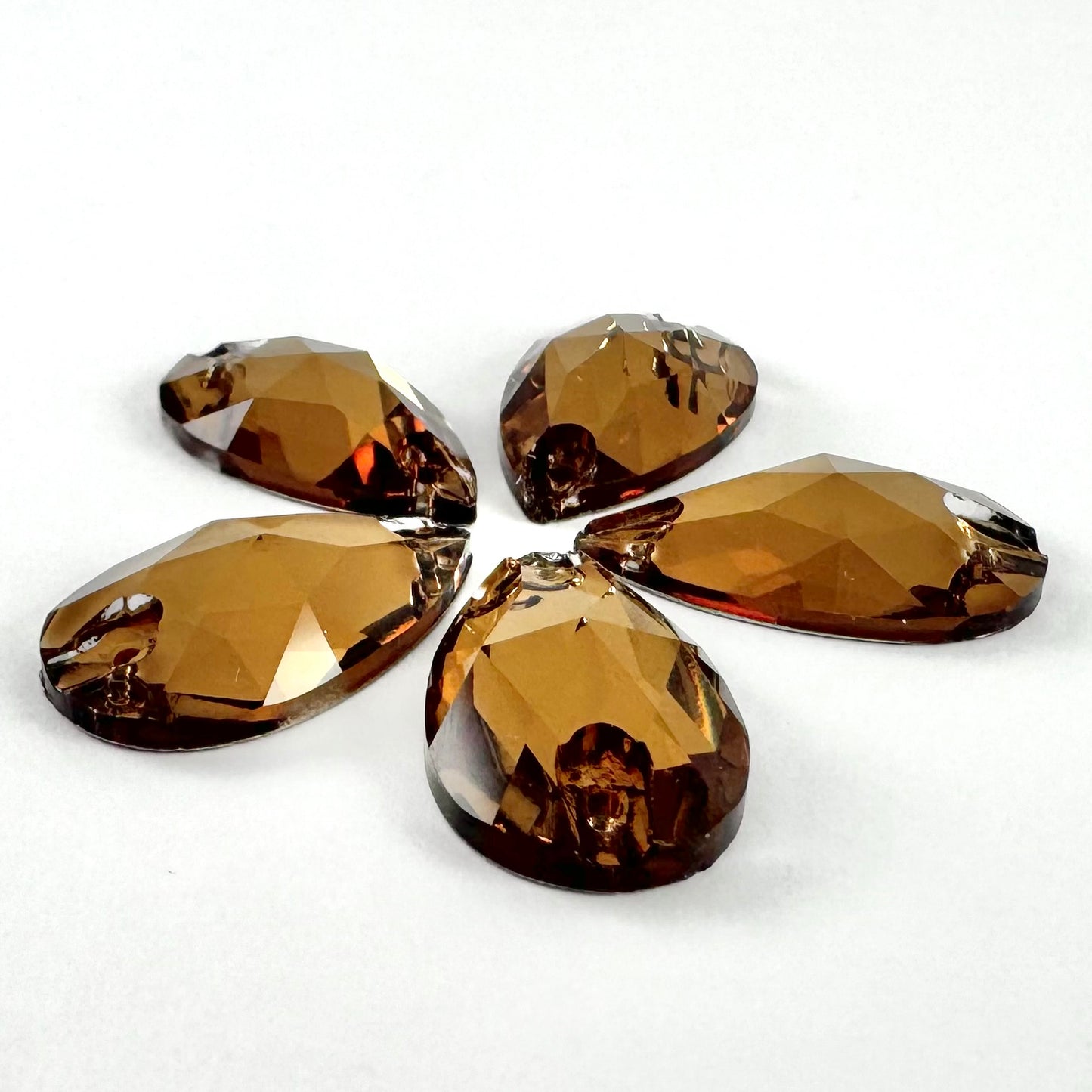 Light Smoked Topaz Glass Teardrop