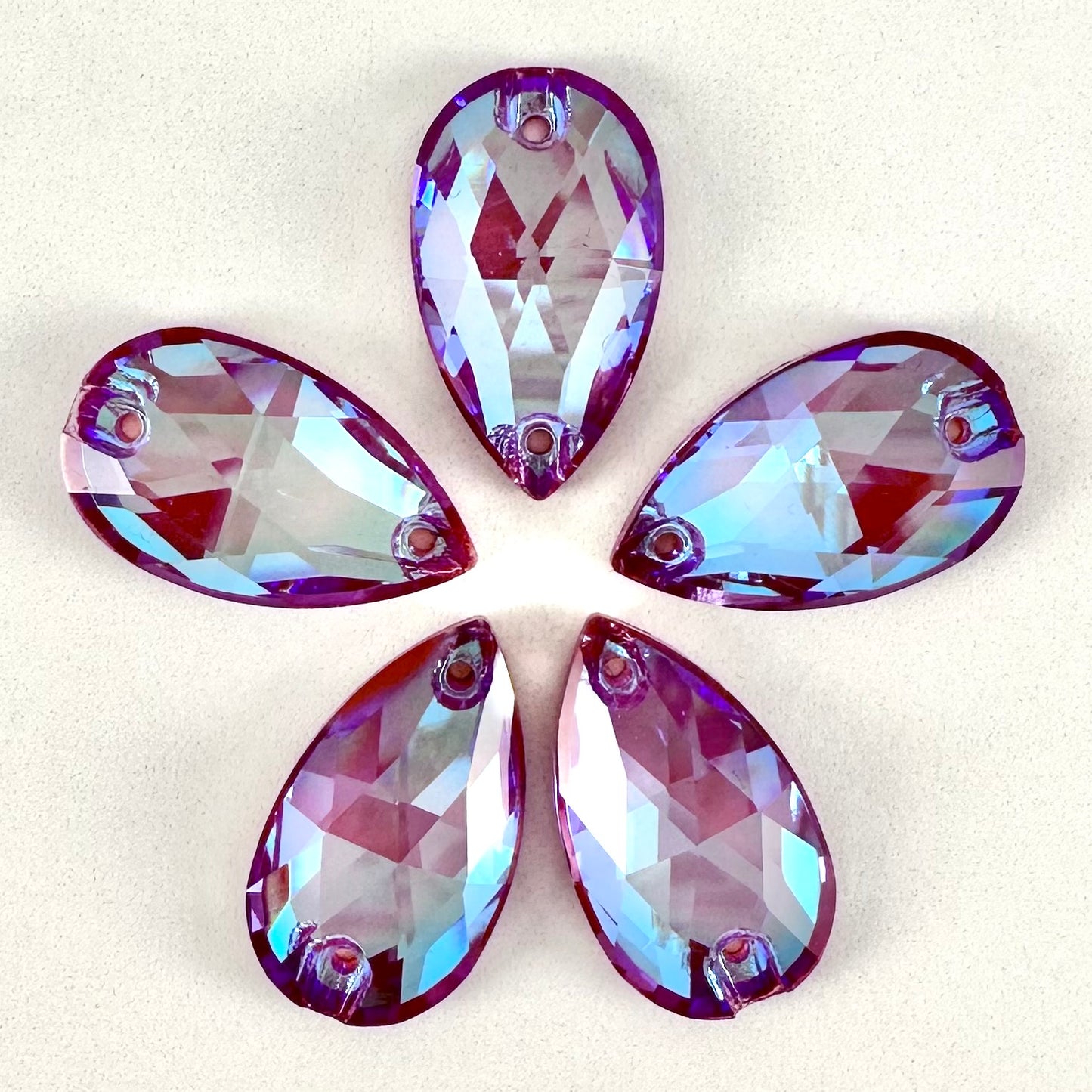 Opaque Fuchsia MI Glass Teardrop