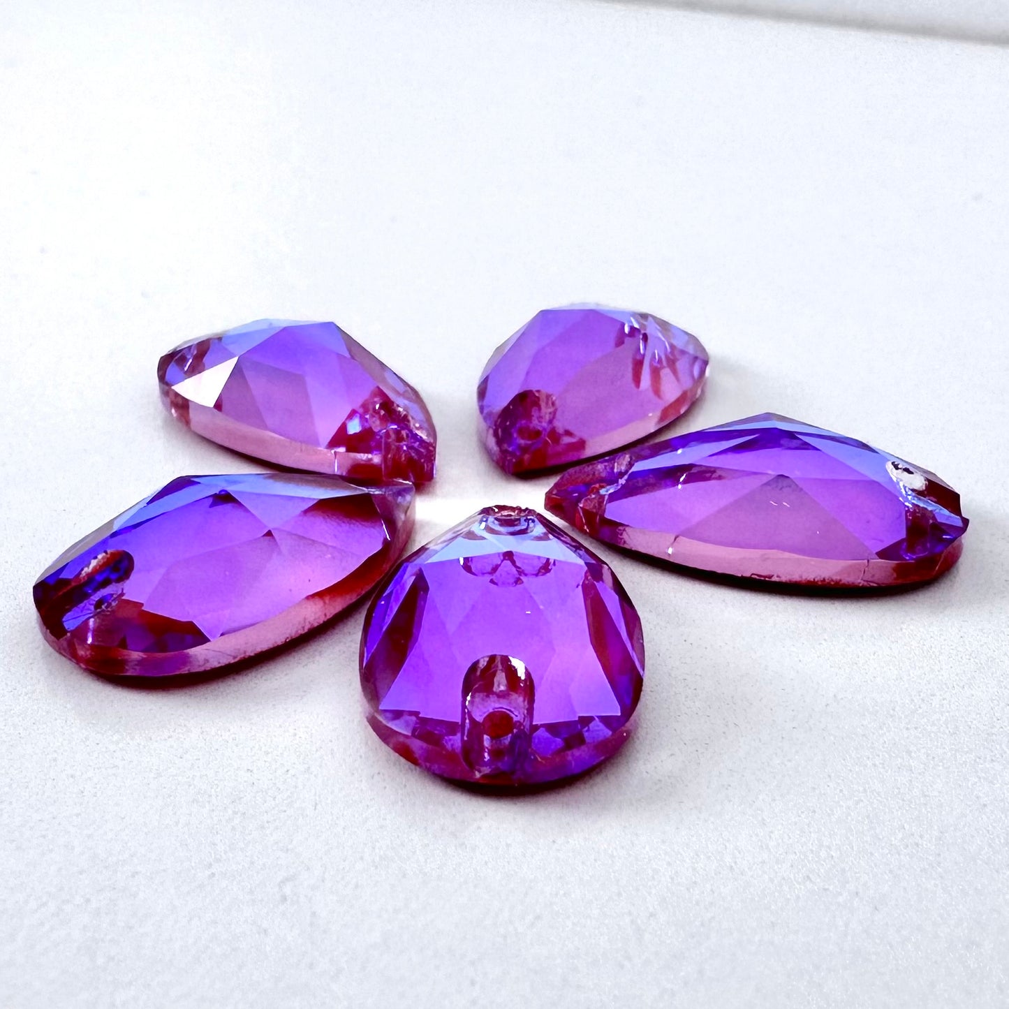 Opaque Fuchsia MI Glass Teardrop