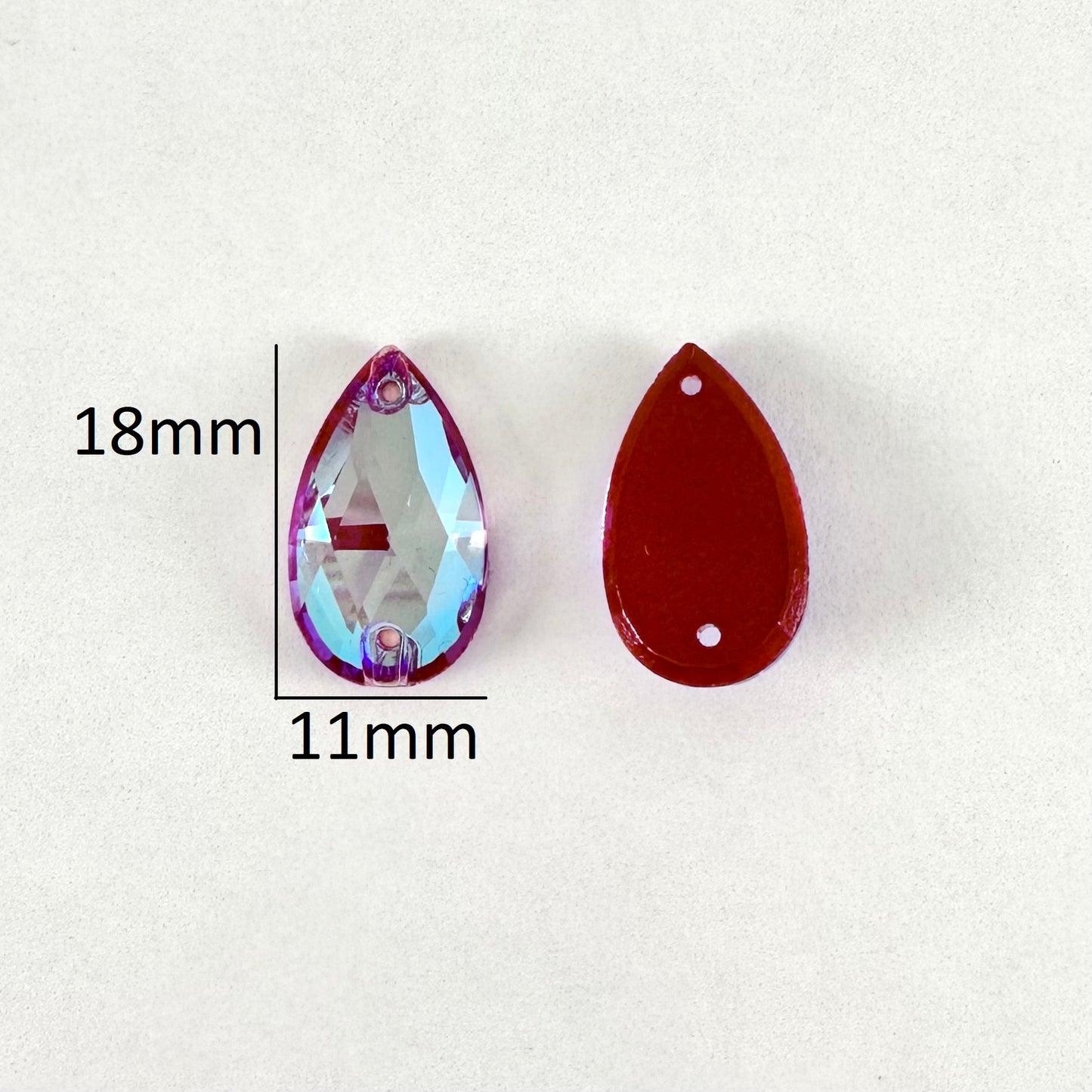 Opaque Fuchsia MI Glass Teardrop