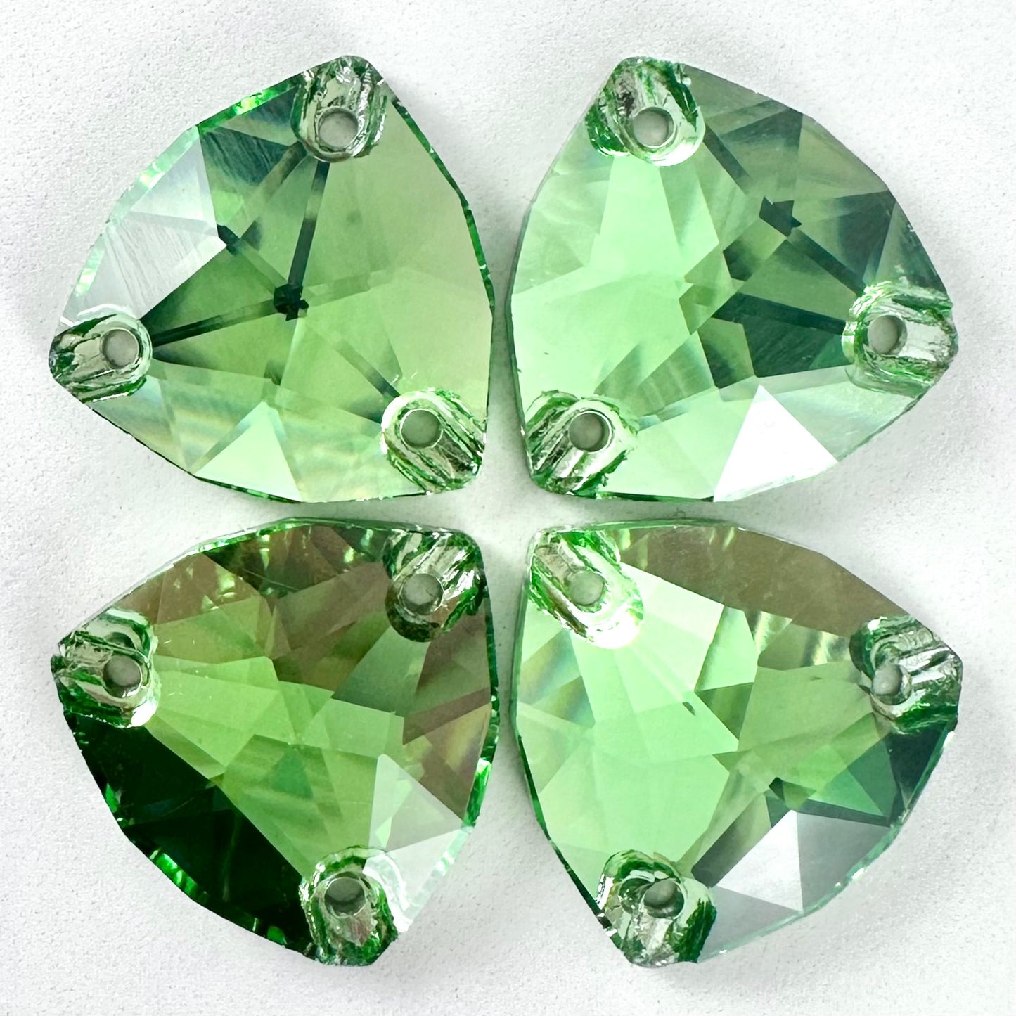 Peridot Glass Trilliant