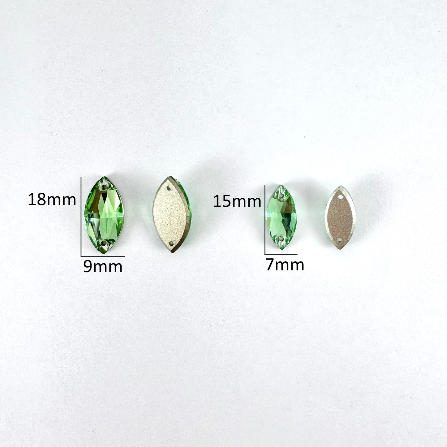 Peridot Glass Navette