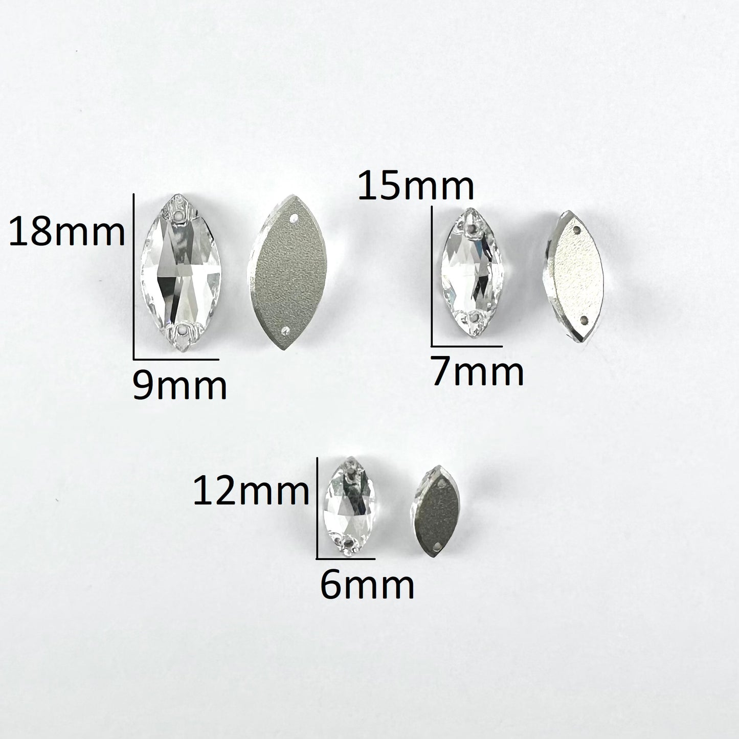 Crystal Glass Navette