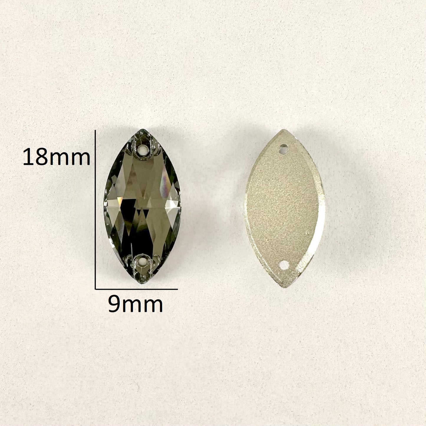 Black Diamond Glass Navette