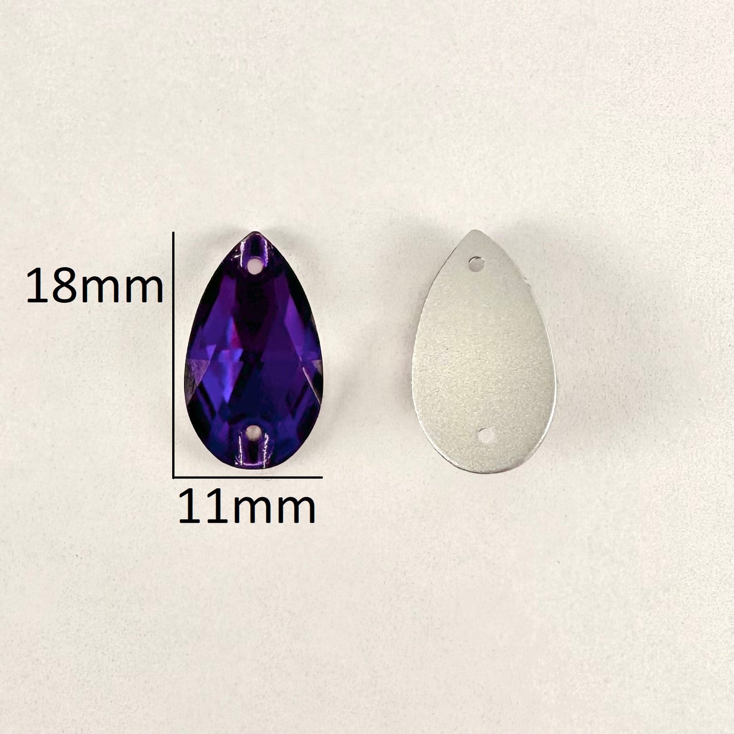 Purple Velvet Glass Teardrop