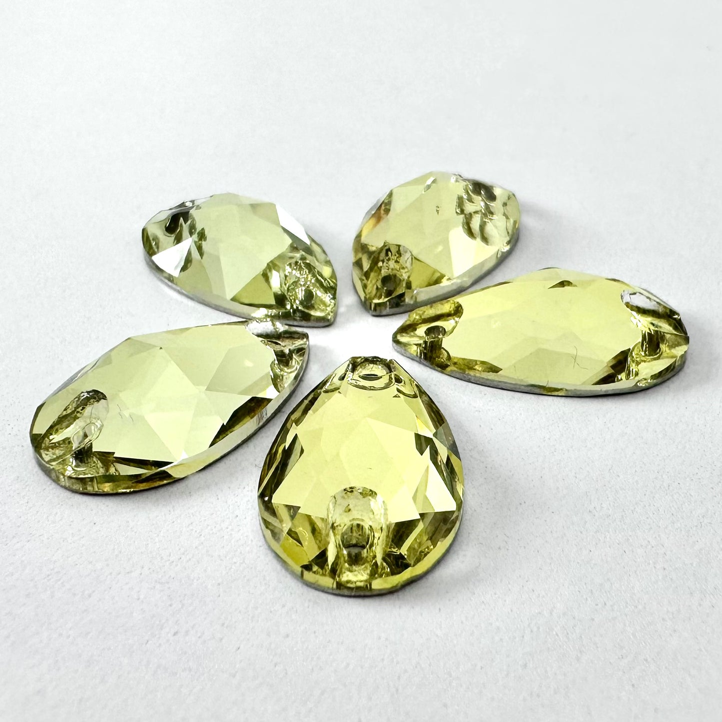 CLEARANCE - Light Citrine Glass Teardrop