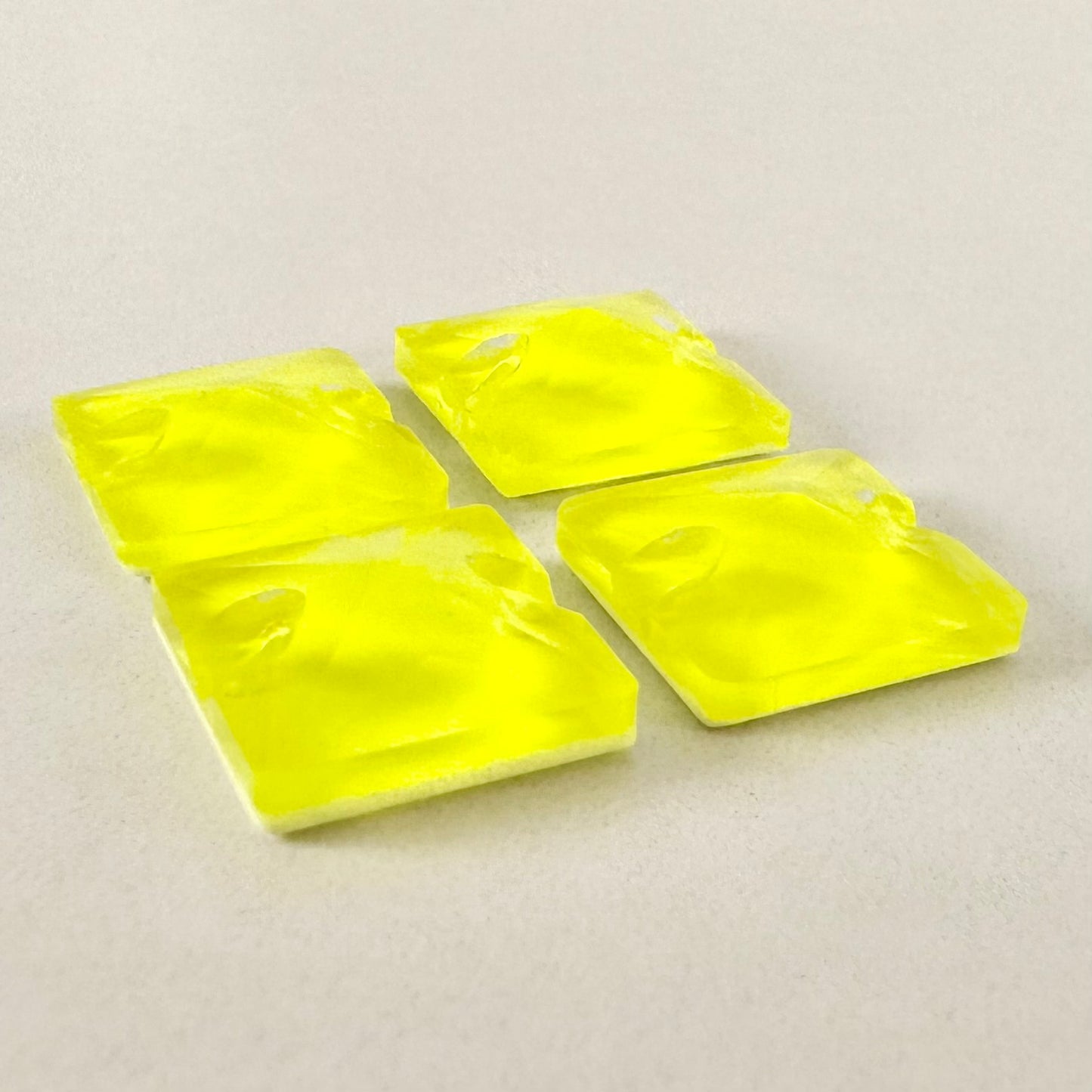 Neon Yellow Glass Square