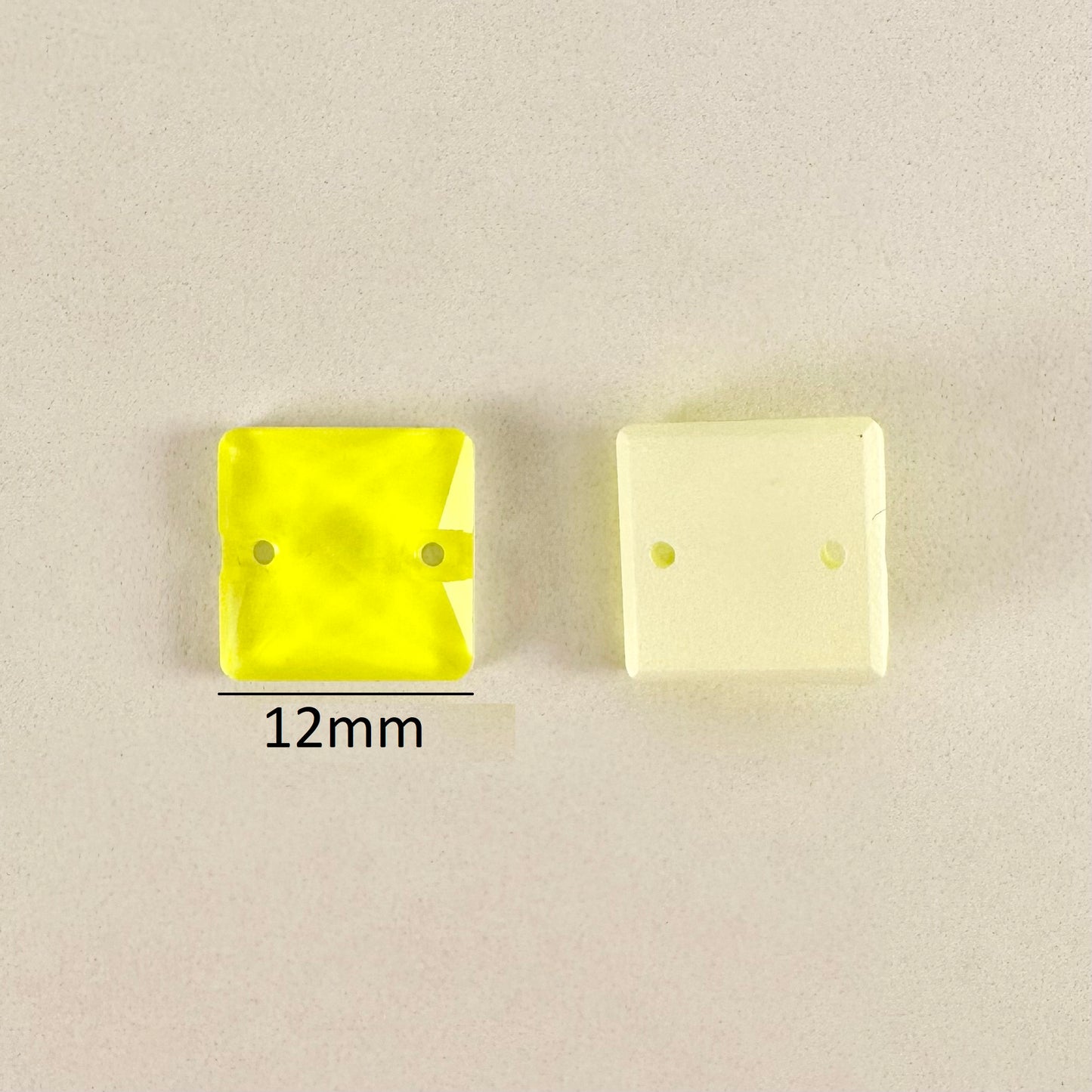 Neon Yellow Glass Square