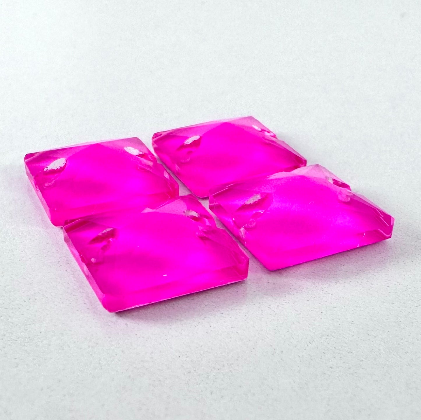 Neon Rose Glass Square