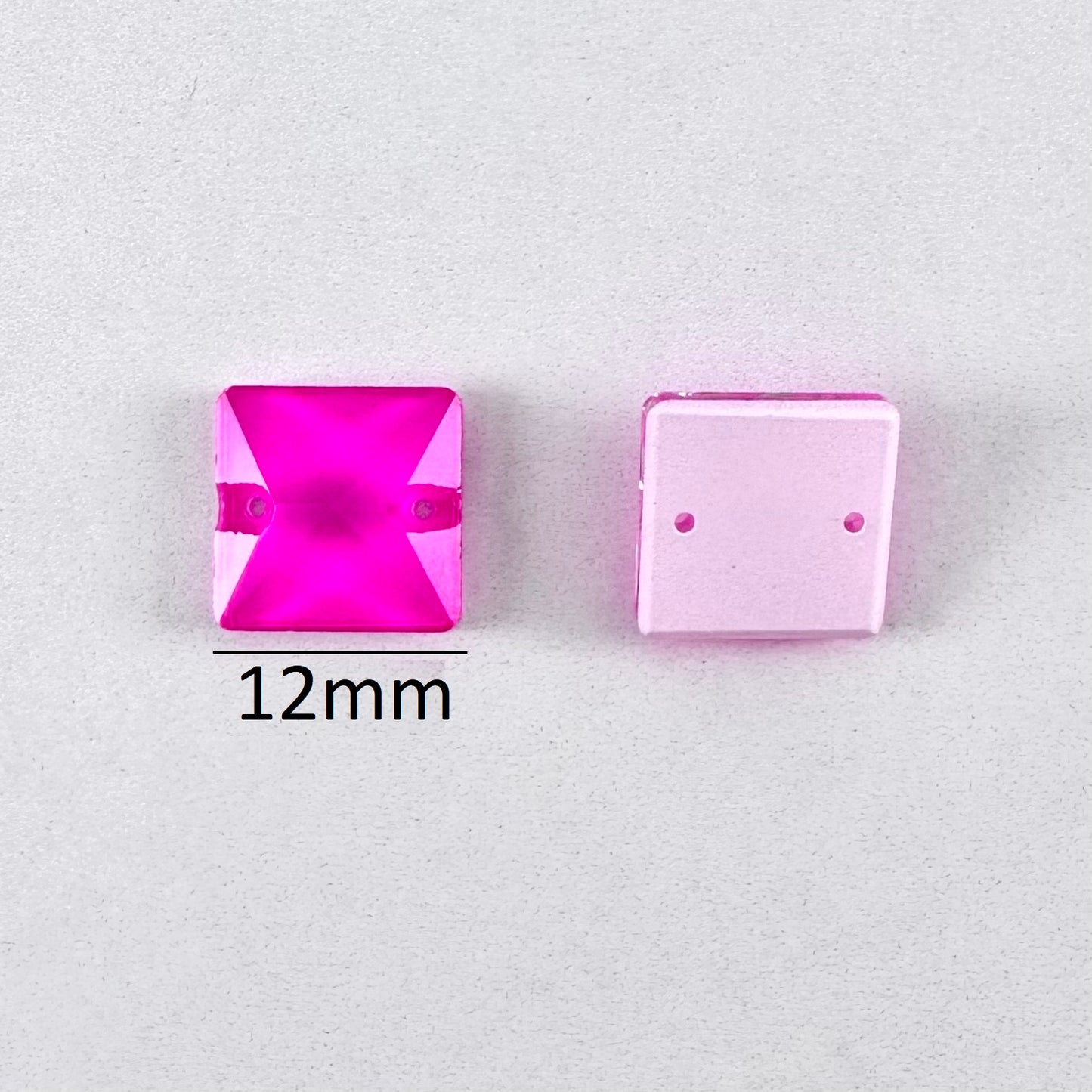 Neon Rose Glass Square