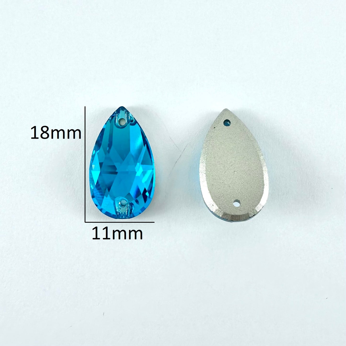 Aqua Glass Teardrop