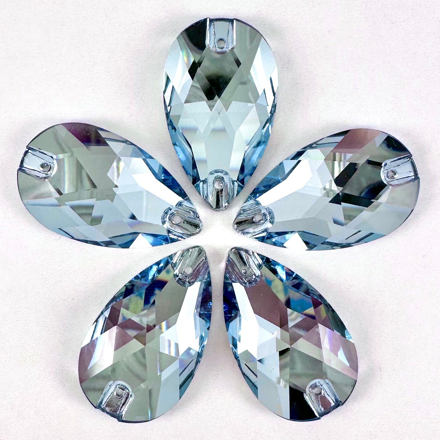 Light Sapphire Glass Teardrop