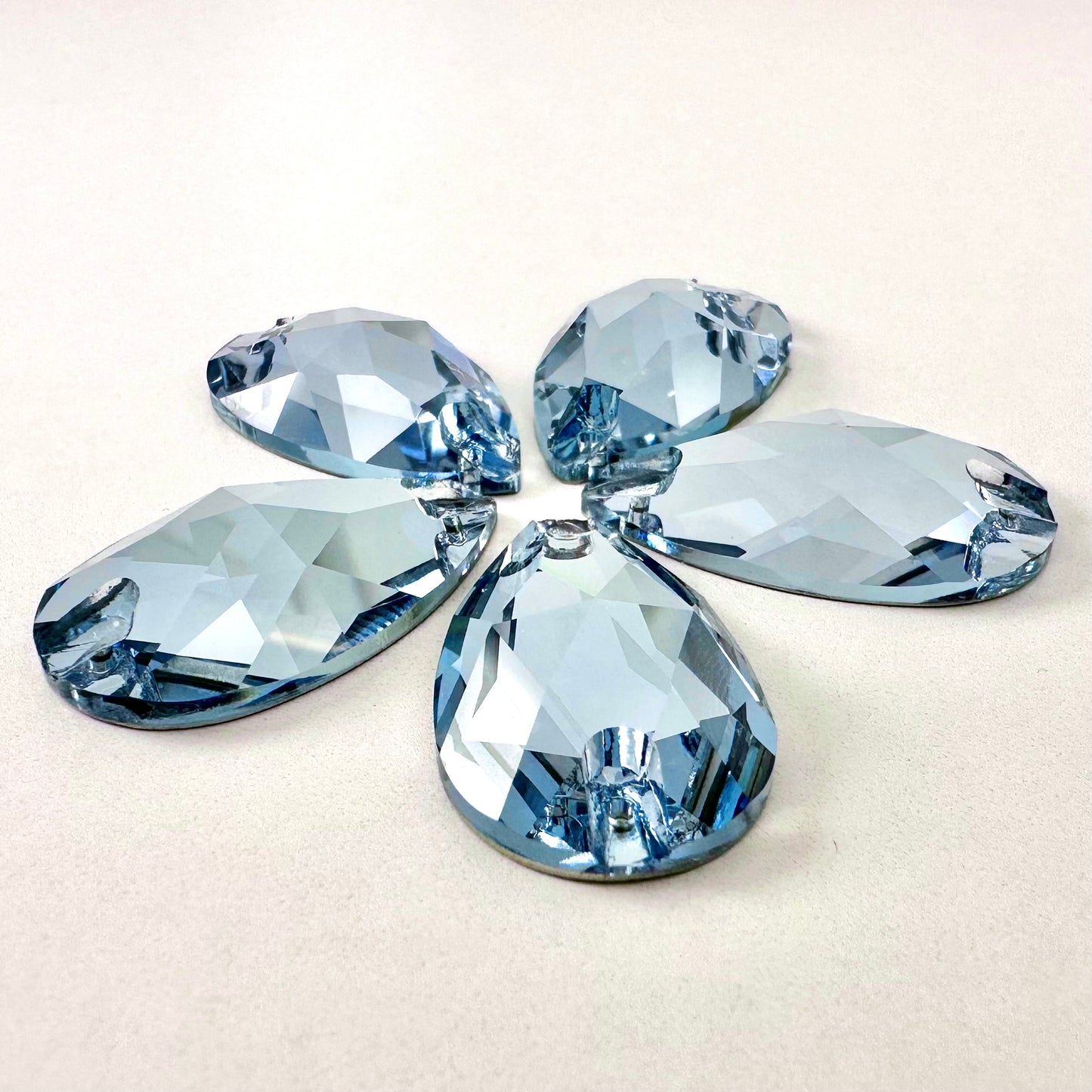 Light Sapphire Glass Teardrop