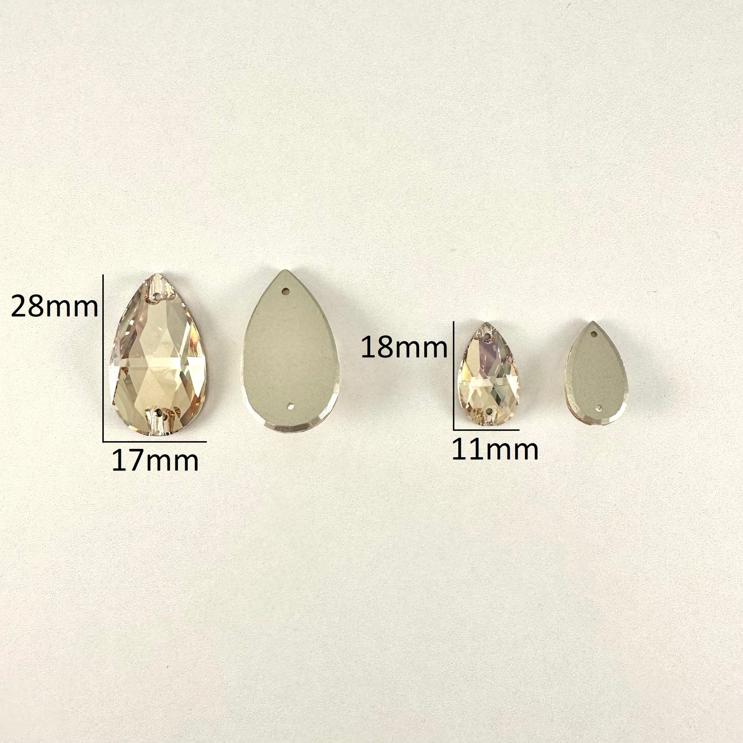 Golden Shadow Glass Teardrop