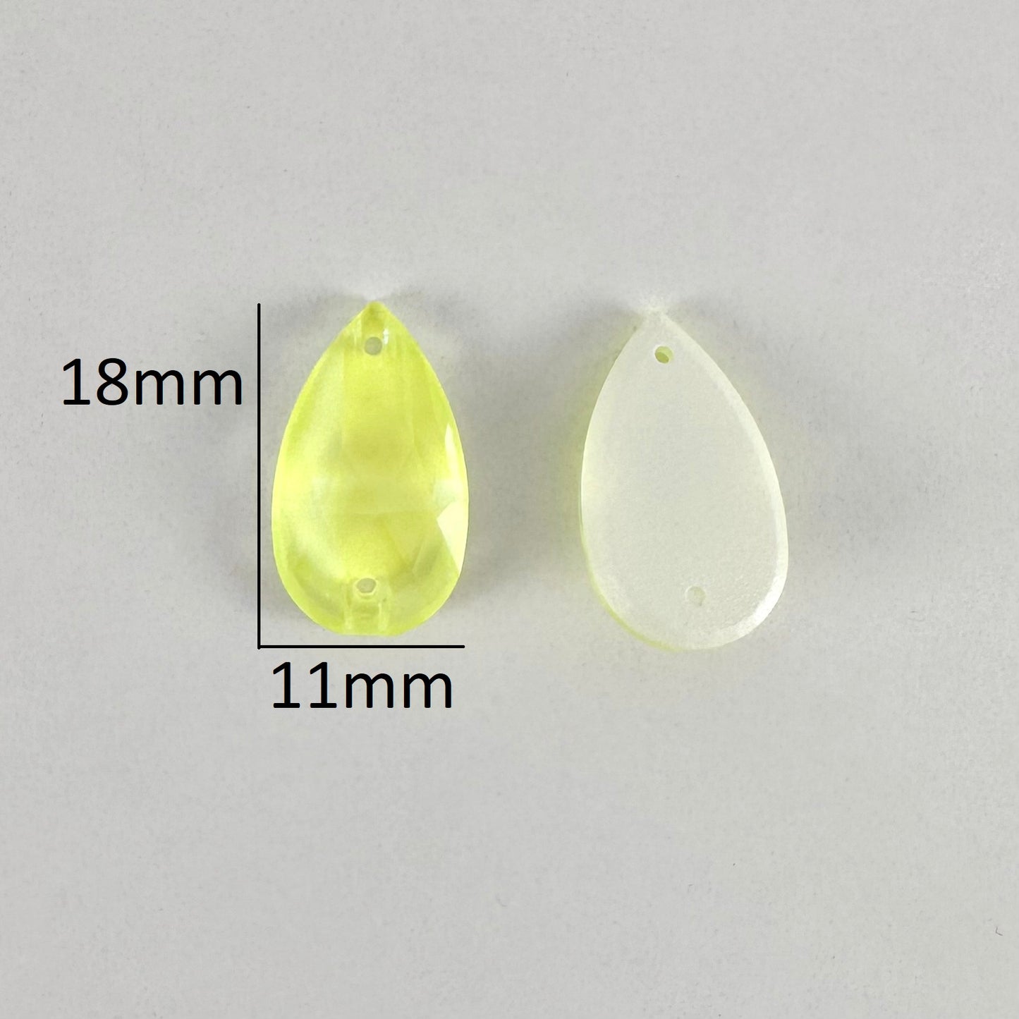 Neon Yellow Glass Teardrop