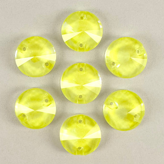 Neon Yellow Glass Rivoli