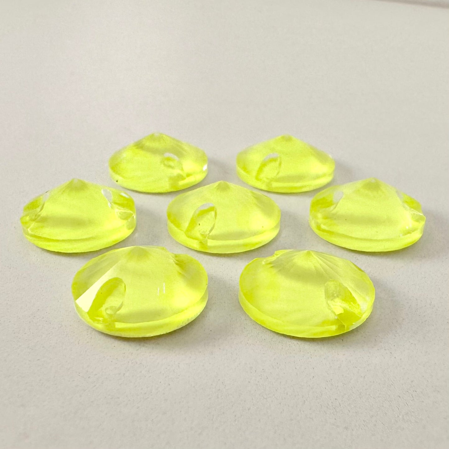 Neon Yellow Glass Rivoli