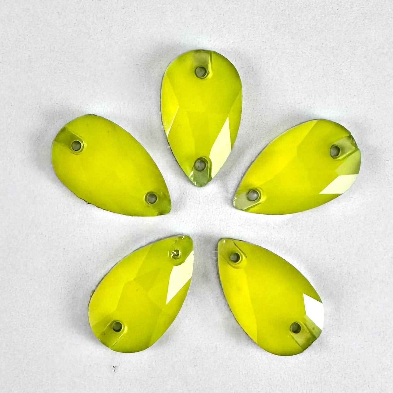 Neon Yellow Acrylic Teardrop