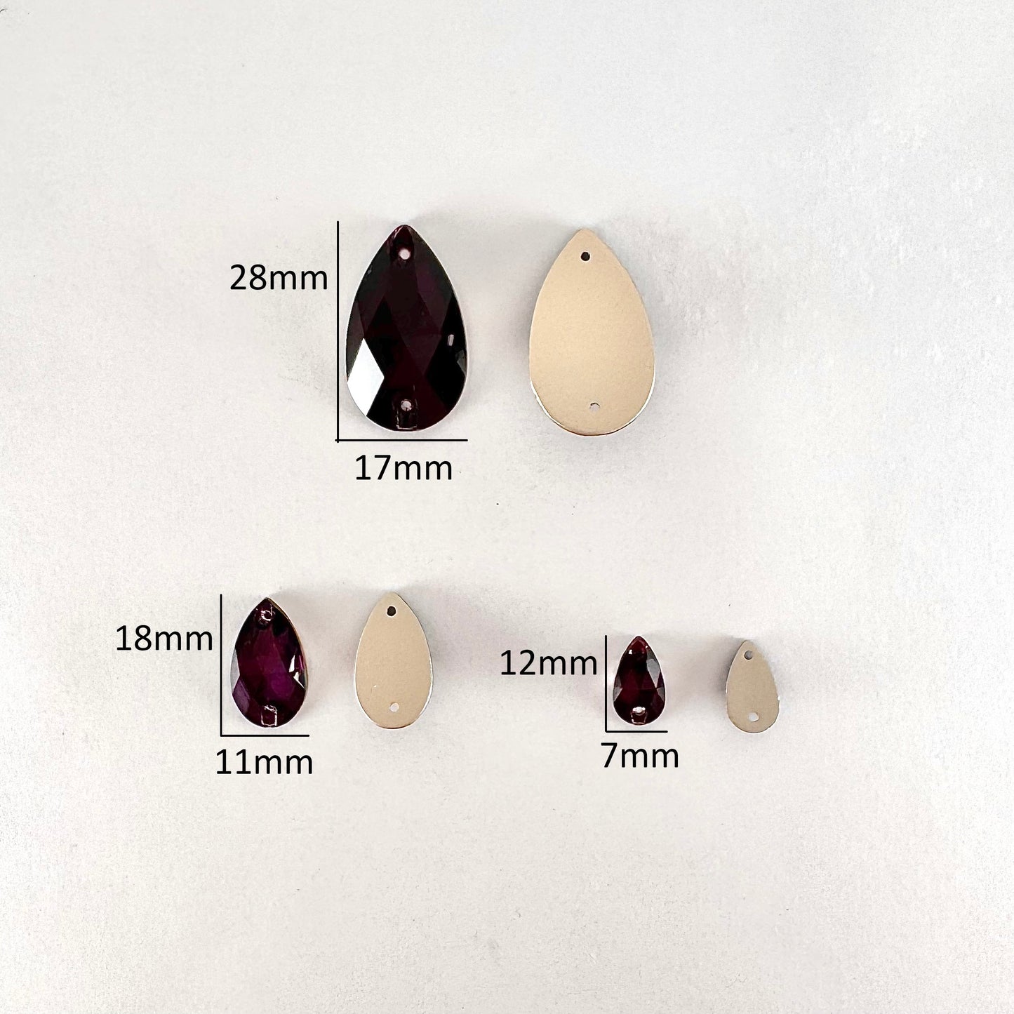 Amethyst Glass Teardrop