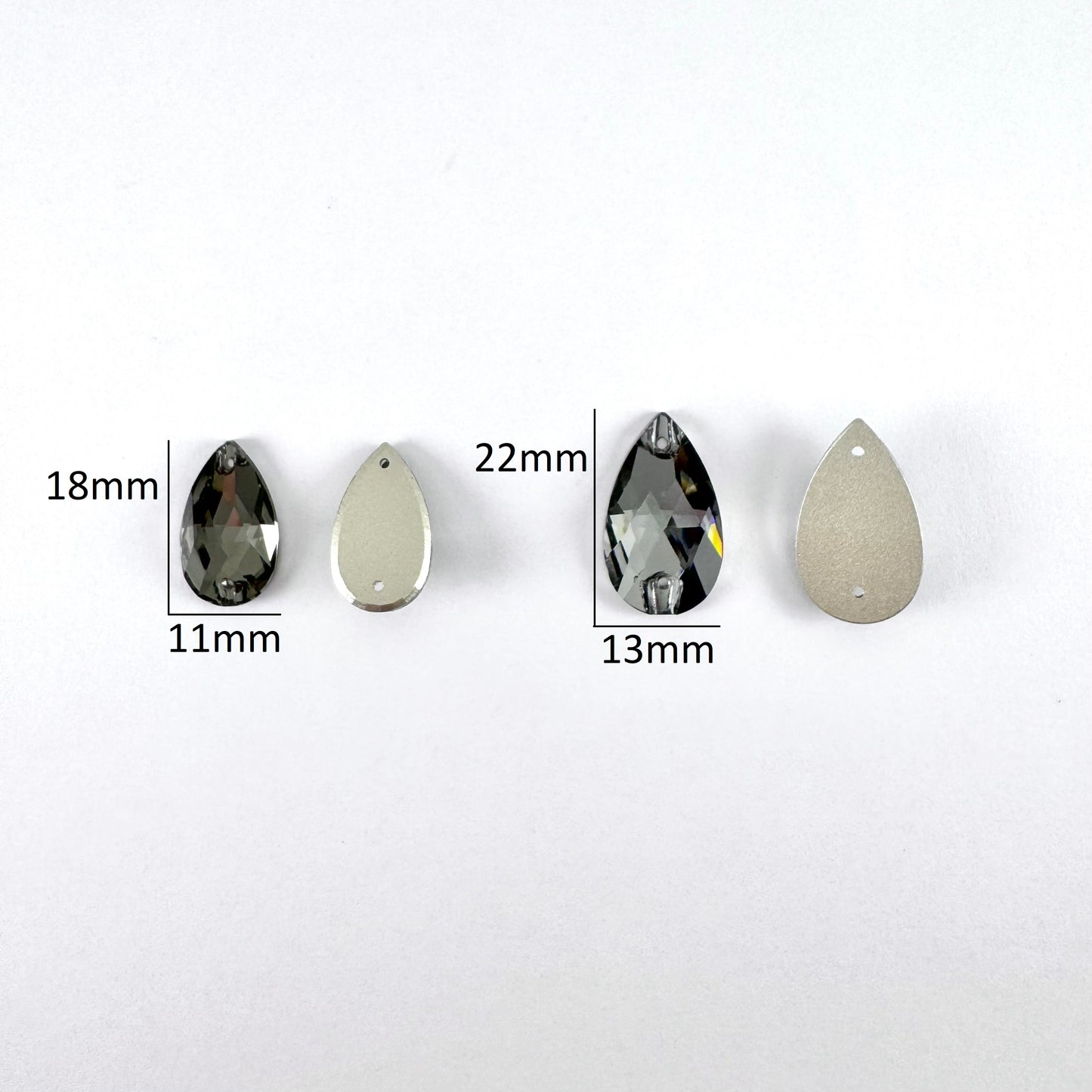 Black Diamond Glass Teardrop