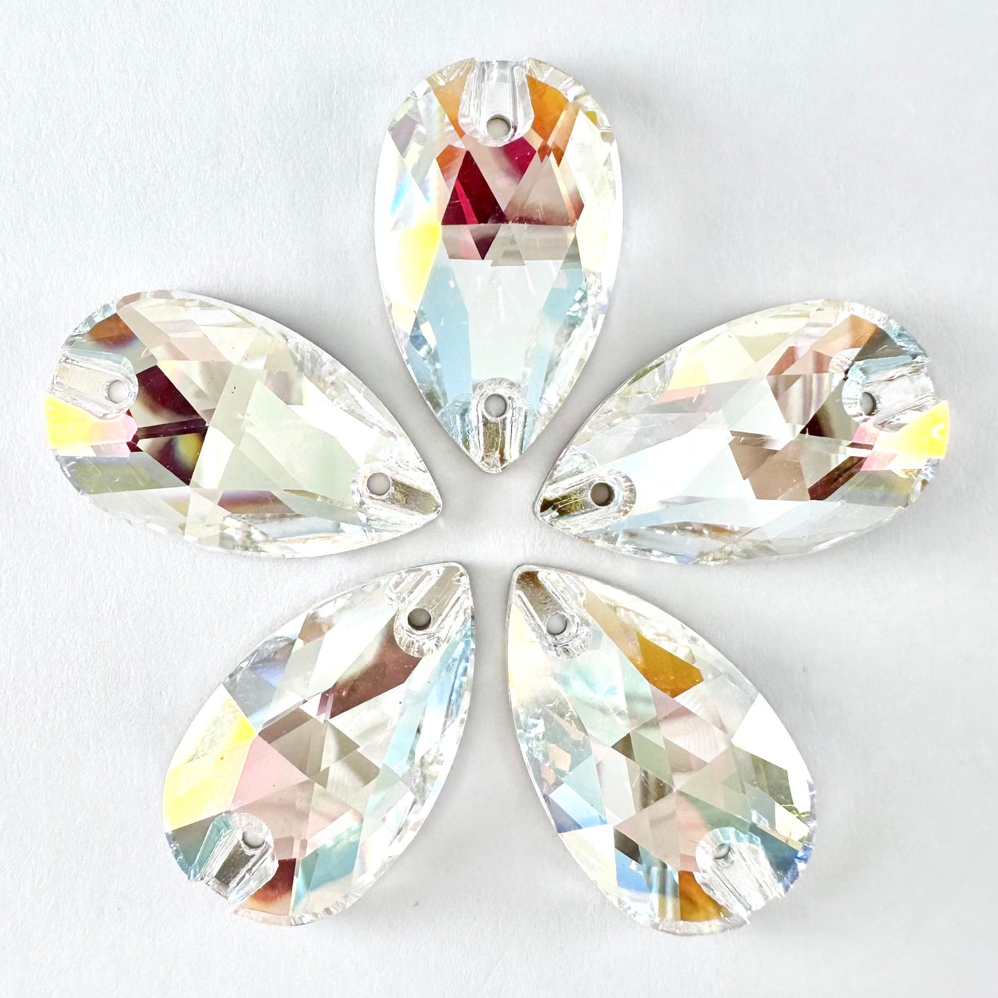 Light Crystal AB Glass Teardrop