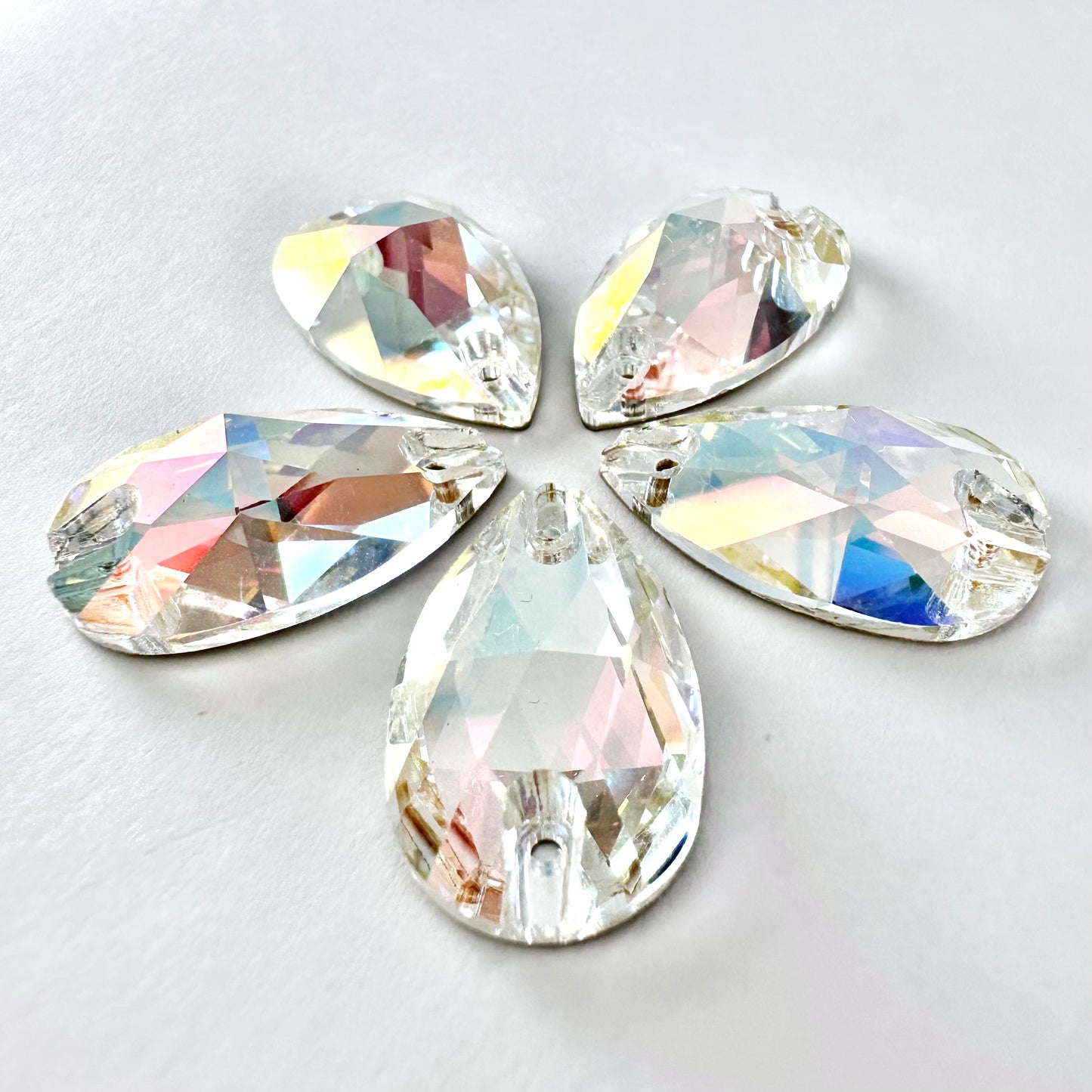 Light Crystal AB Glass Teardrop