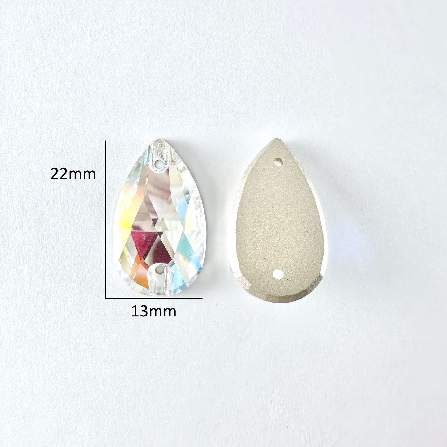 Light Crystal AB Glass Teardrop