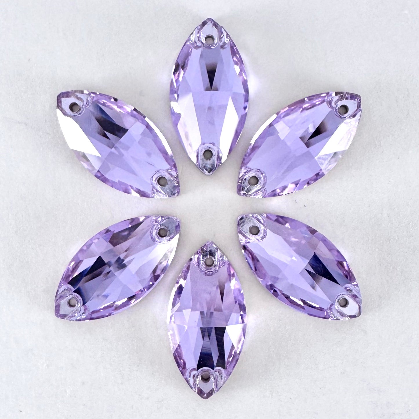 Violet Glass Navette