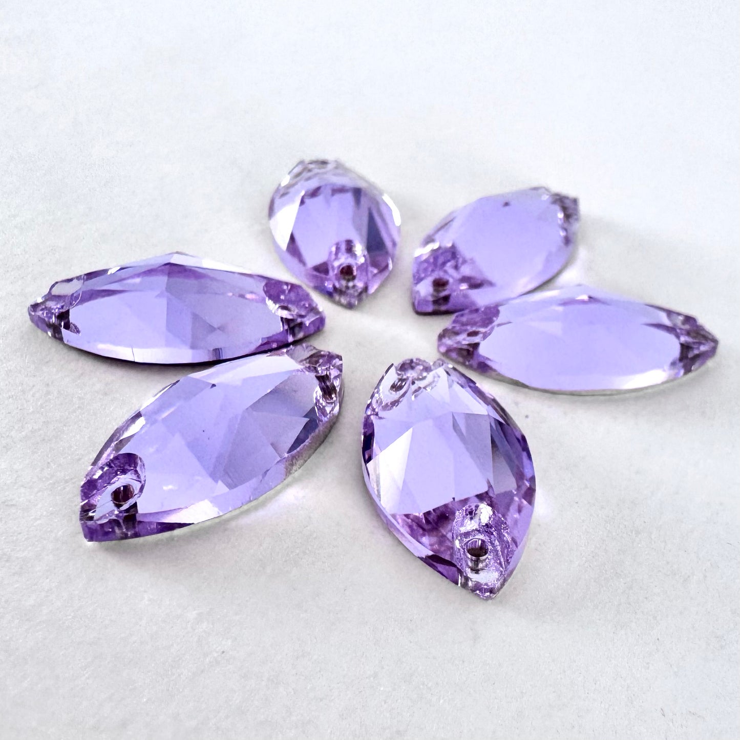 Violet Glass Navette
