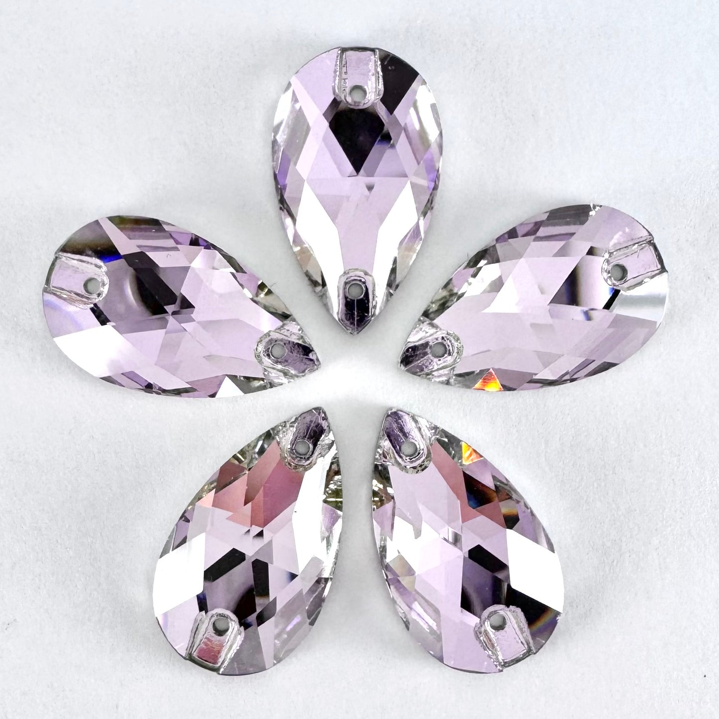 Light Violet Glass Teardrop