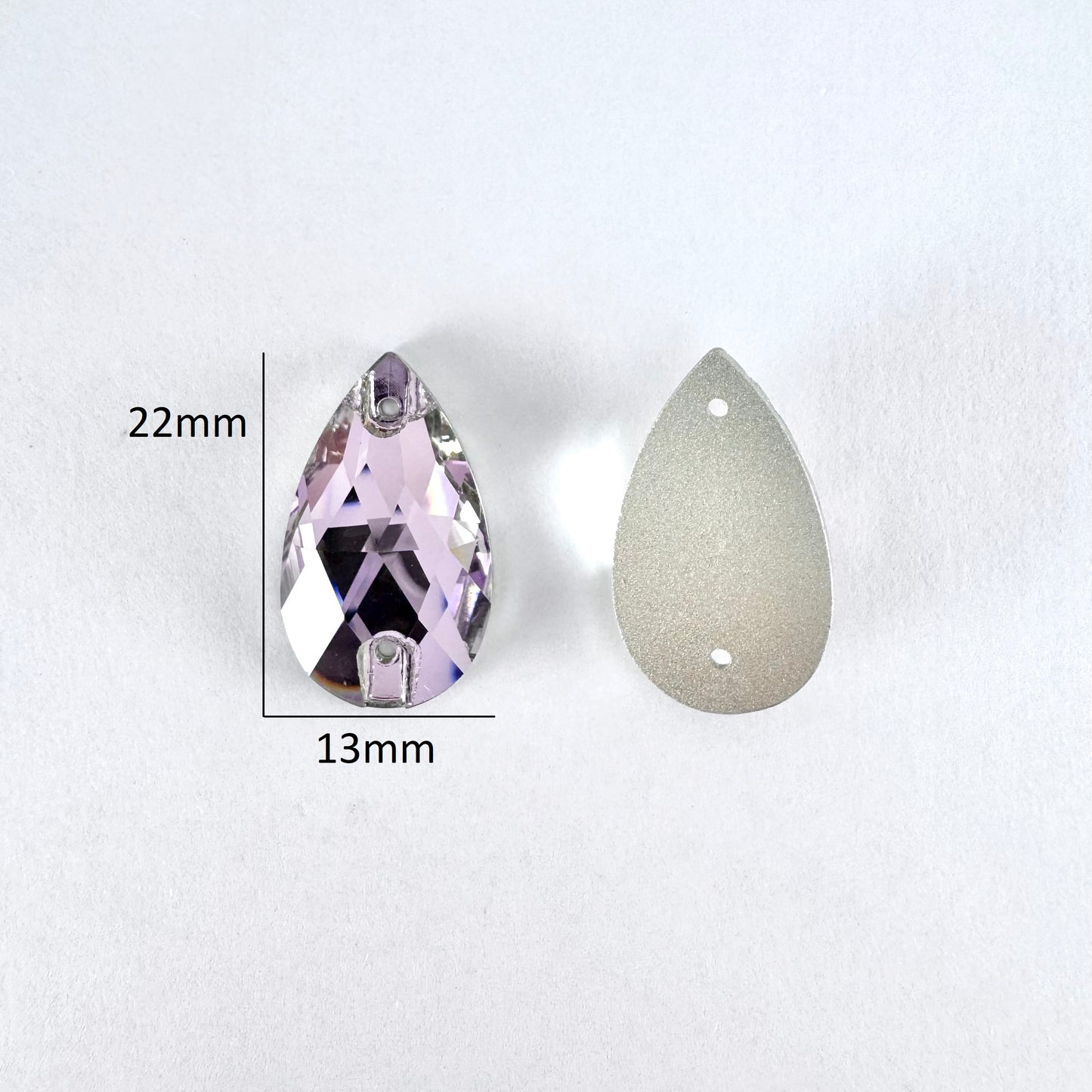 Light Violet Glass Teardrop