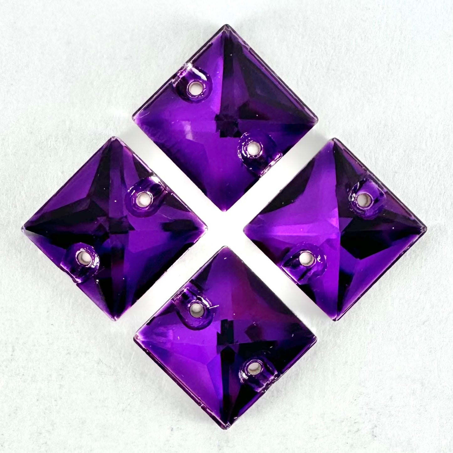 Purple Velvet Glass Square