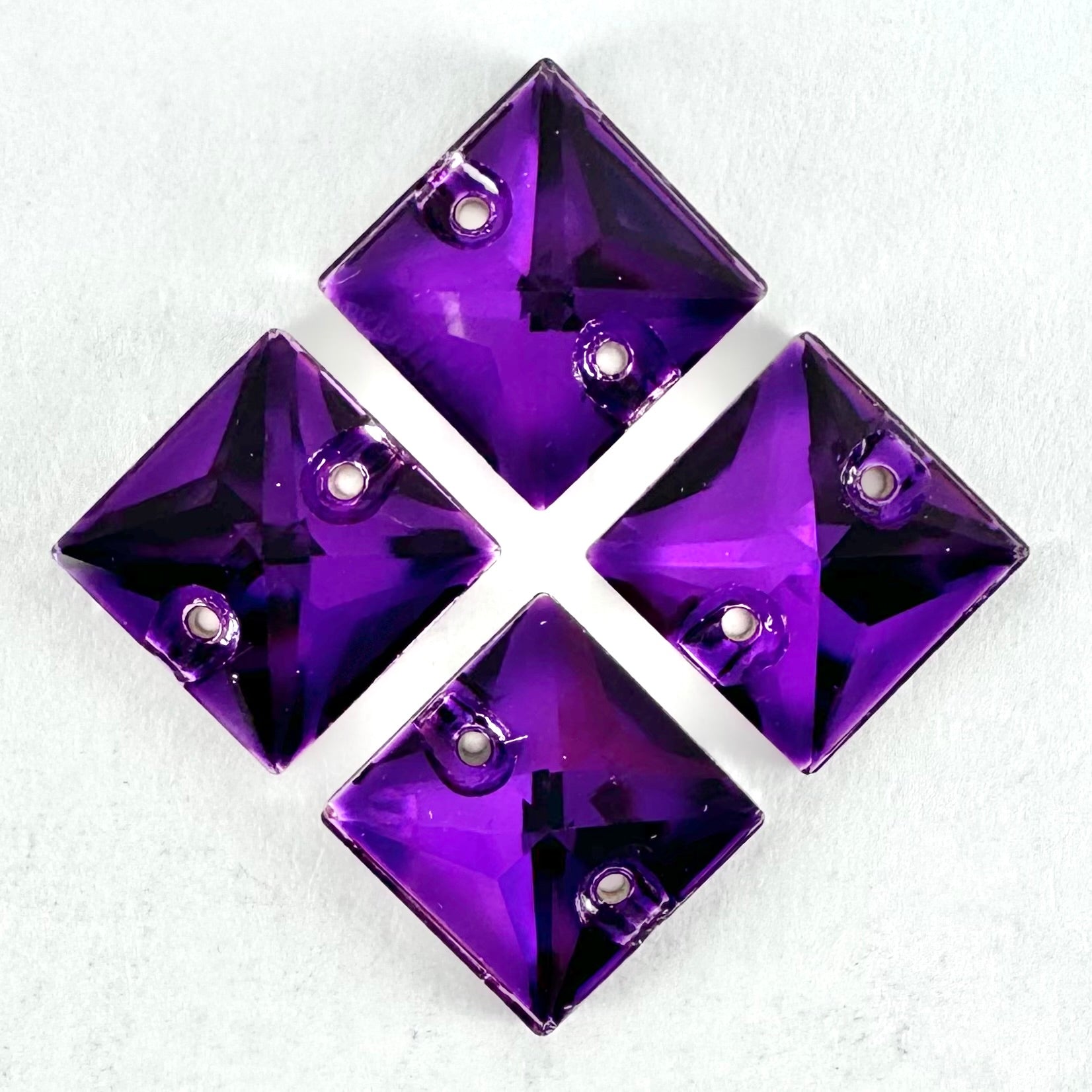 Purple Velvet Glass Square