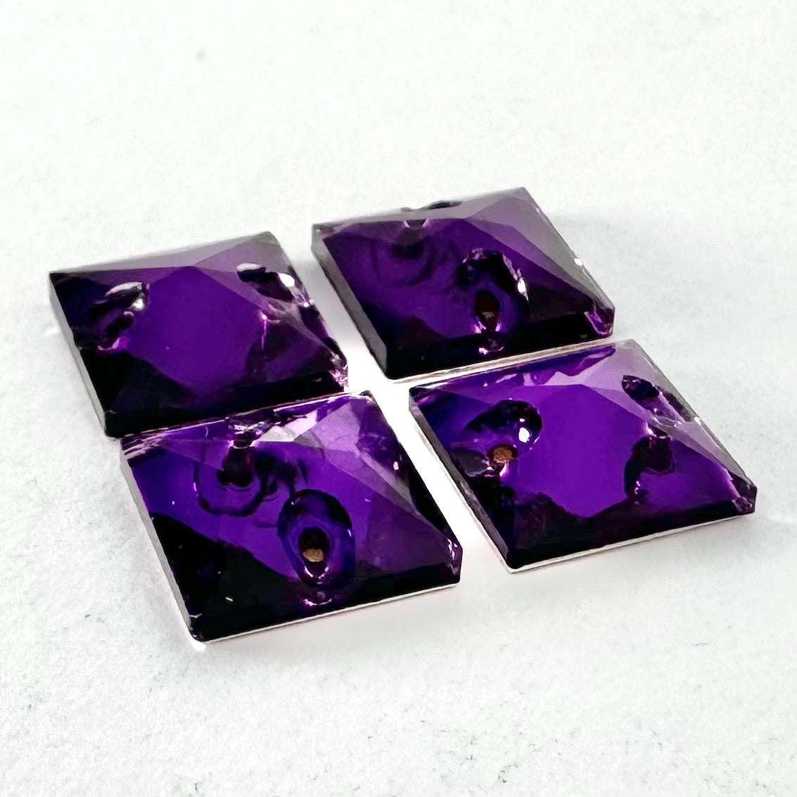 Purple Velvet Glass Square