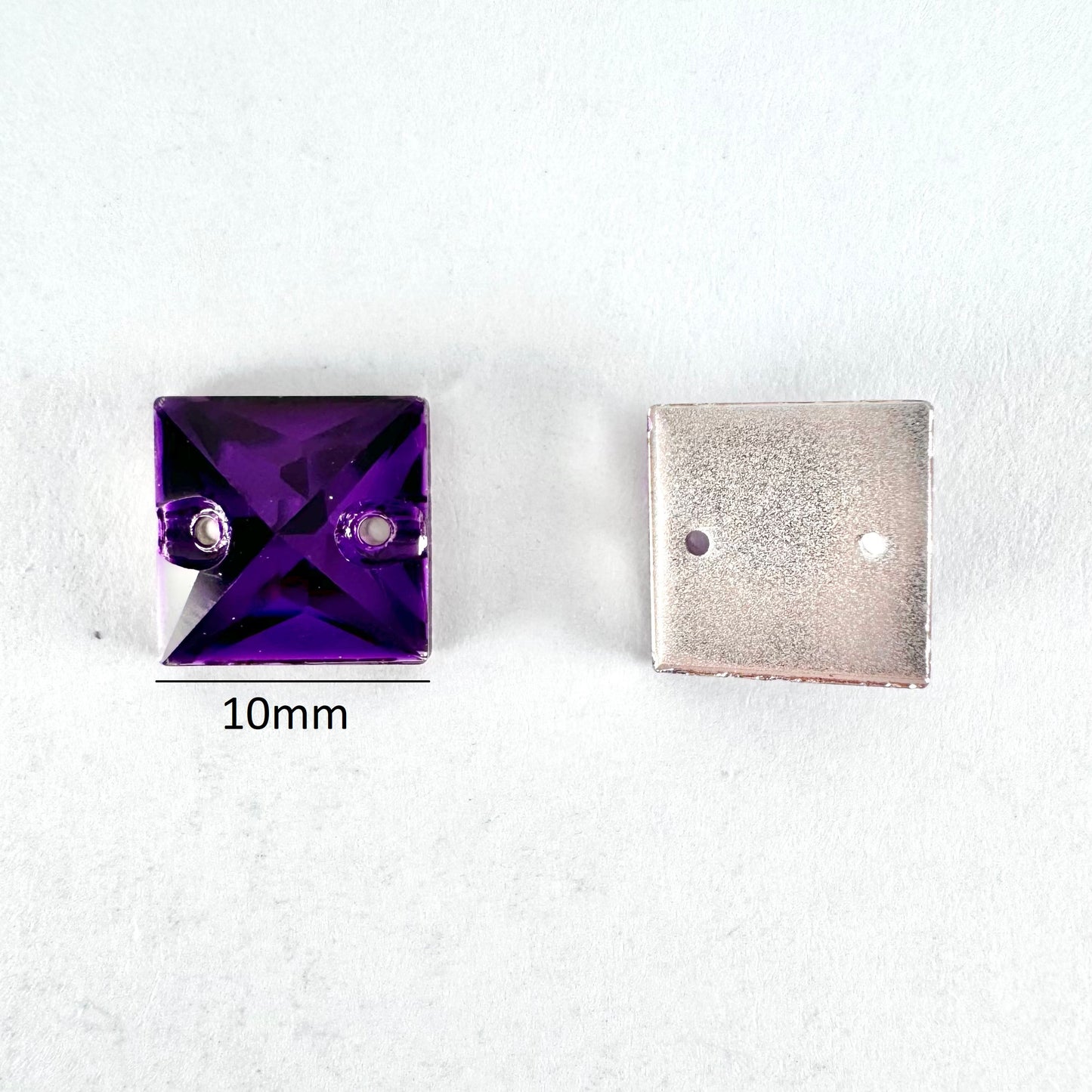 Purple Velvet Glass Square