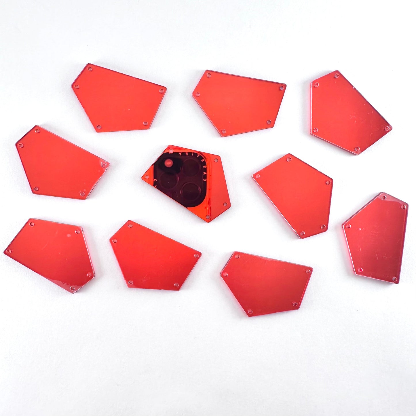 Mirror Shapes - Red (various shape options)