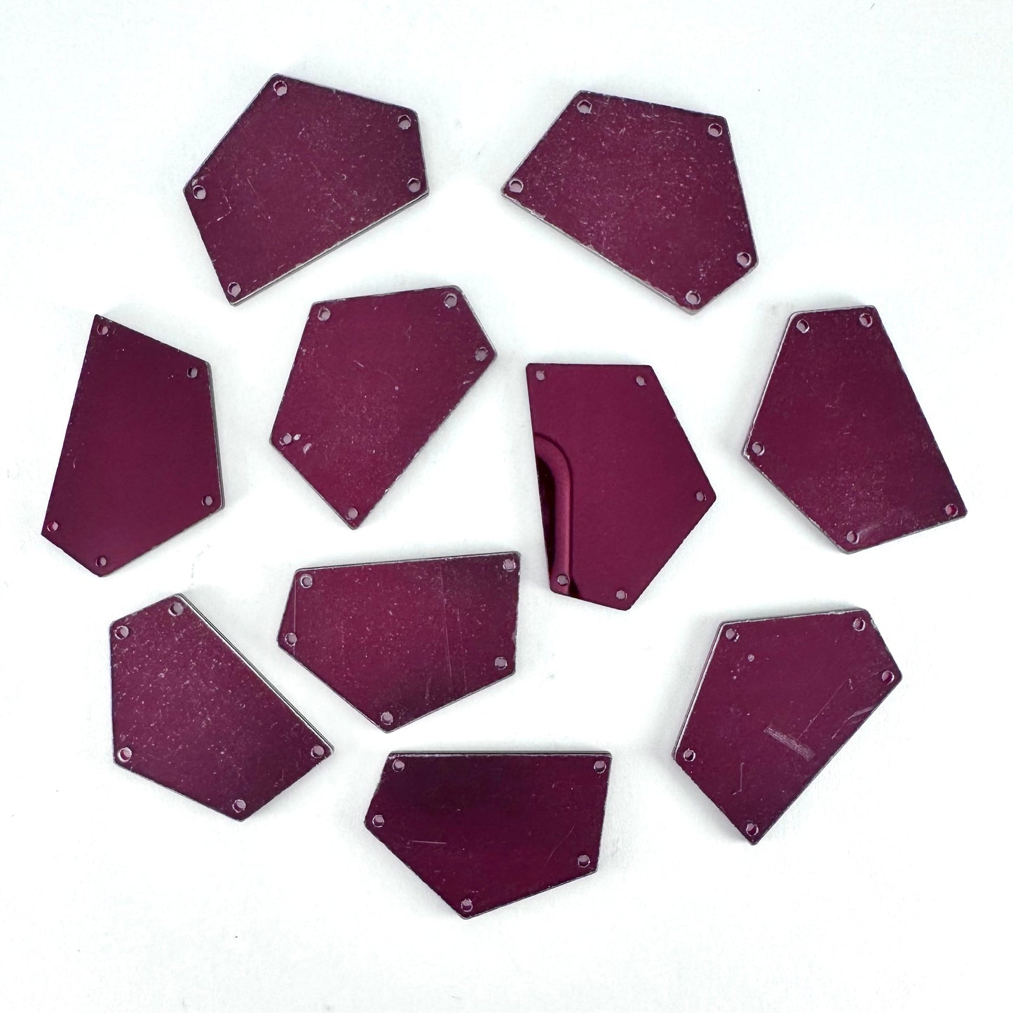 Mirror Shapes - Burgundy (various shape options)