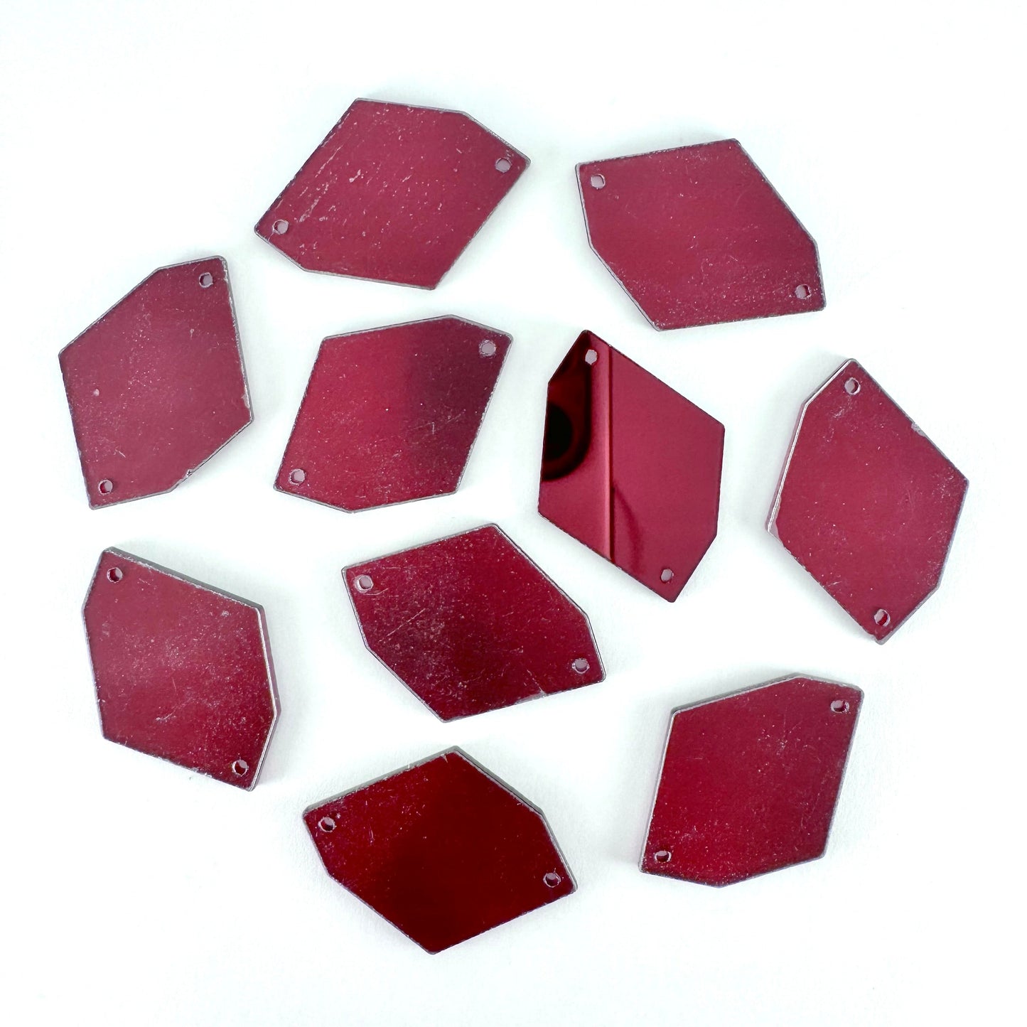 Mirror Shapes - Burgundy (various shape options)