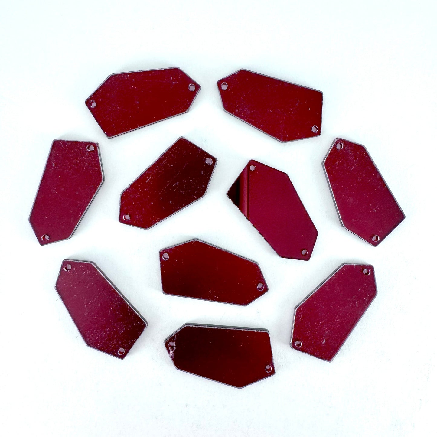 Mirror Shapes - Burgundy (various shape options)