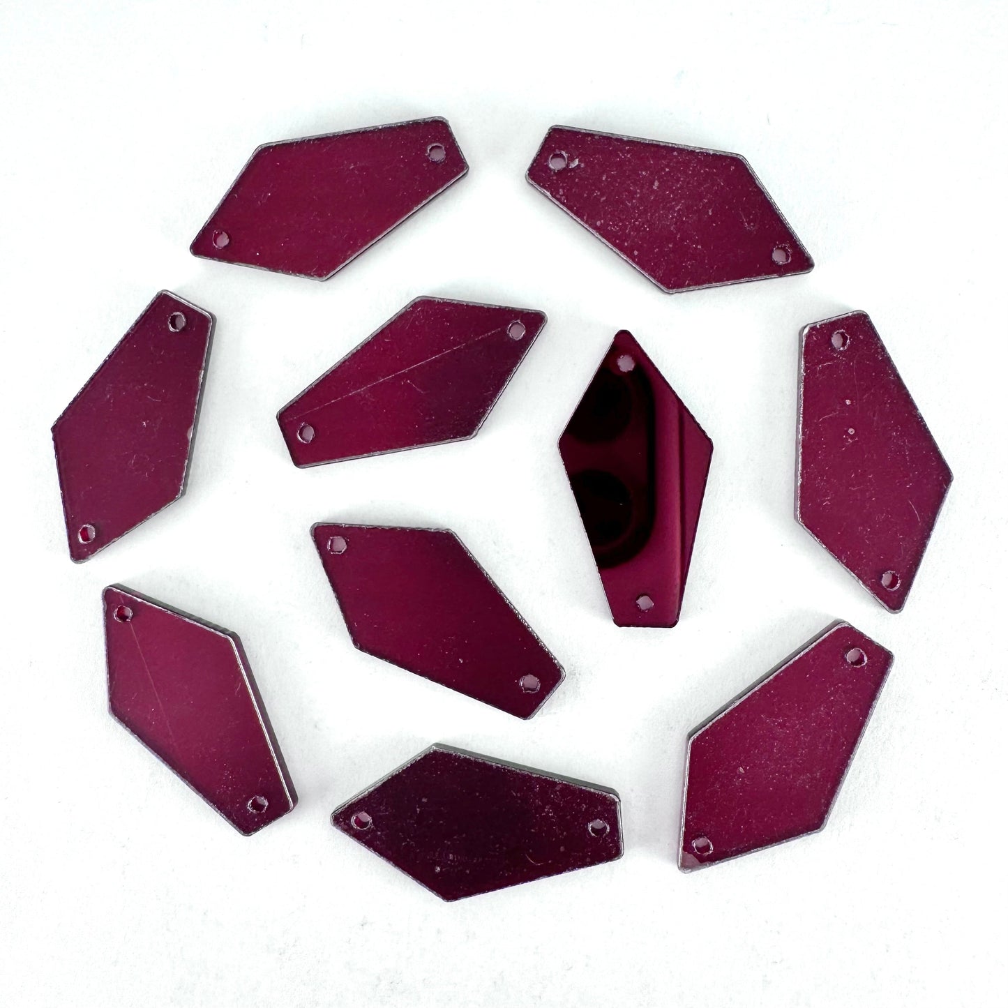 Mirror Shapes - Burgundy (various shape options)