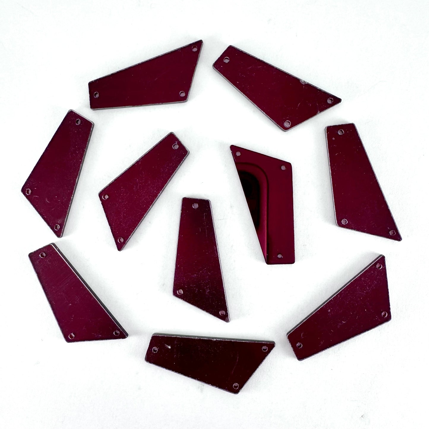 Mirror Shapes - Burgundy (various shape options)