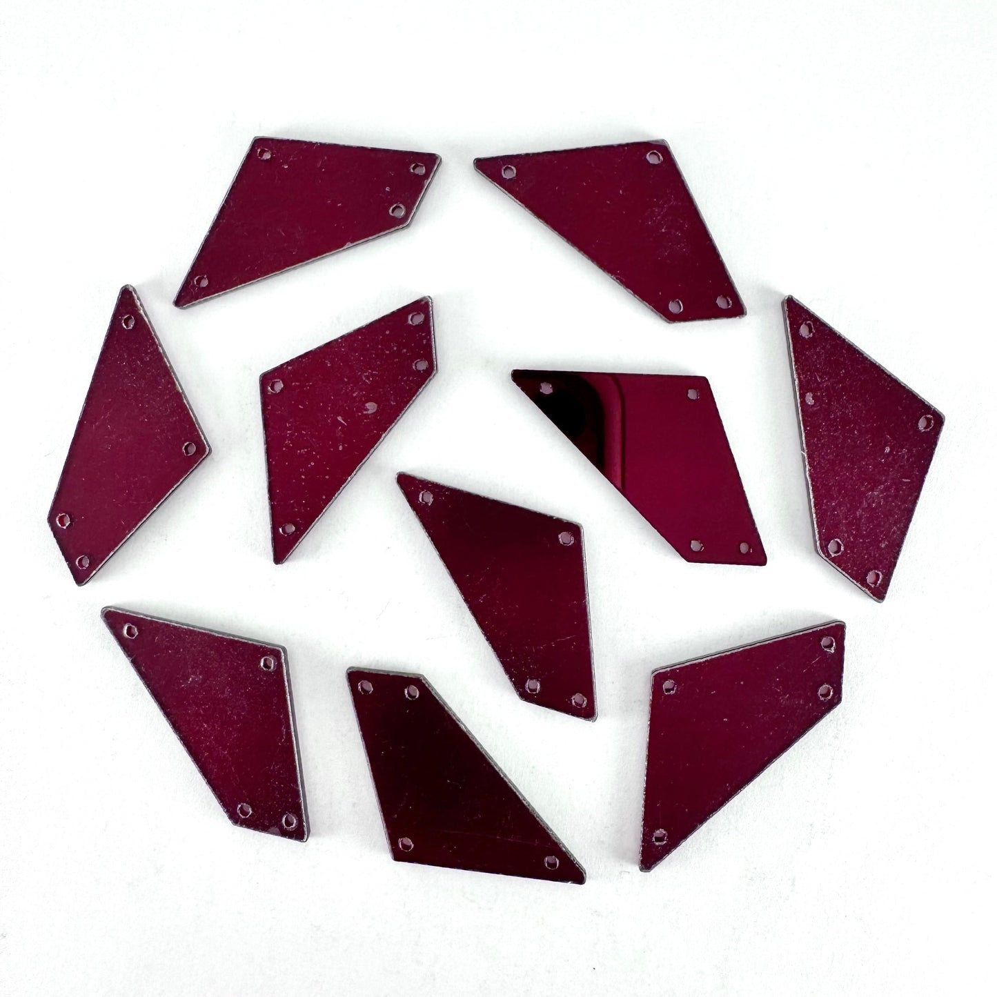 Mirror Shapes - Burgundy (various shape options)