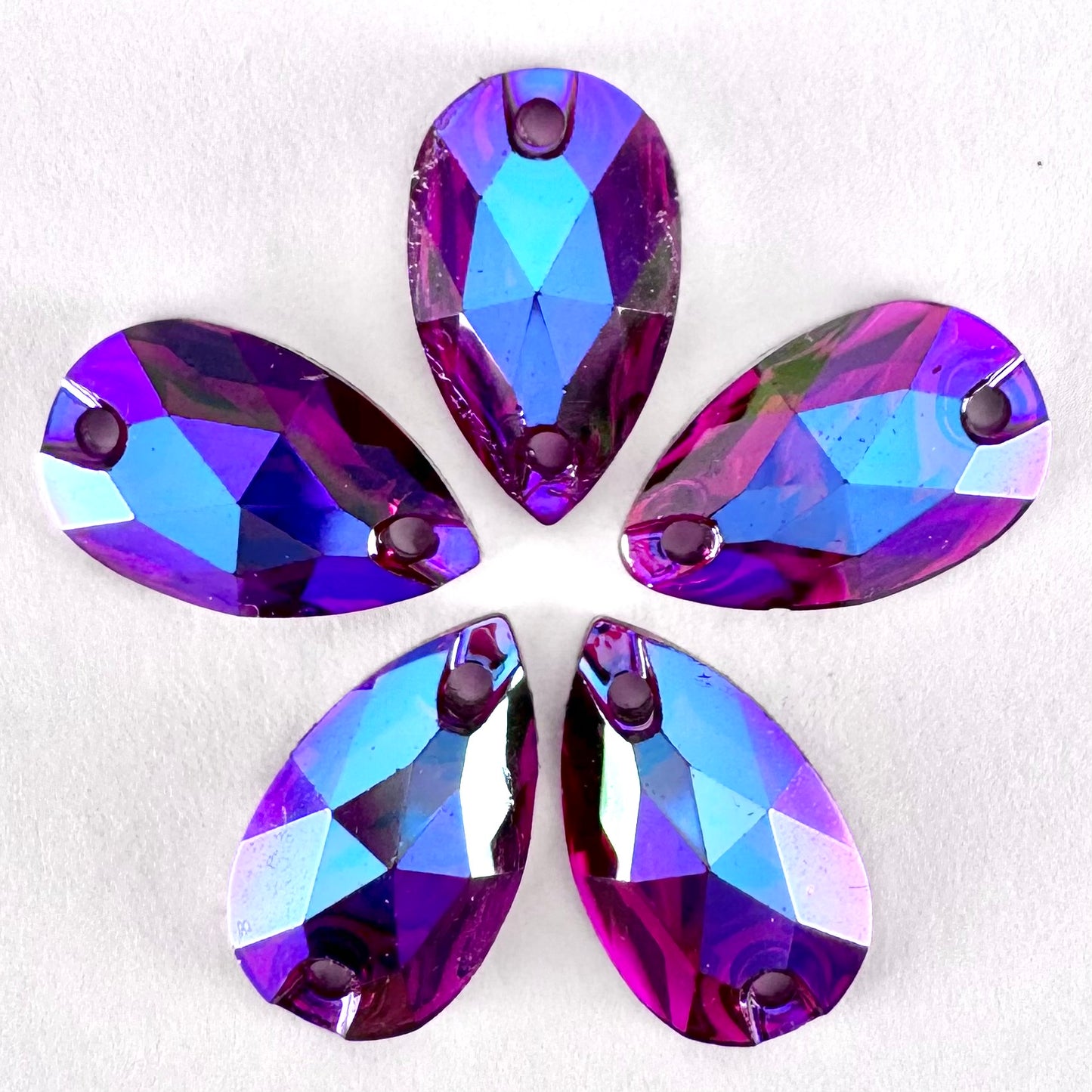 Amethyst AB Acrylic Teardrop