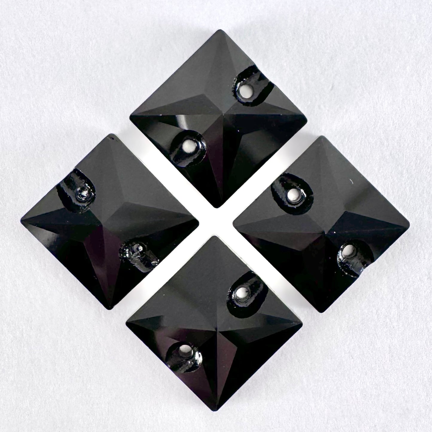 Jet Black Glass Square