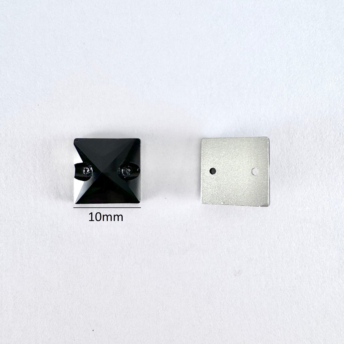 Jet Black Glass Square