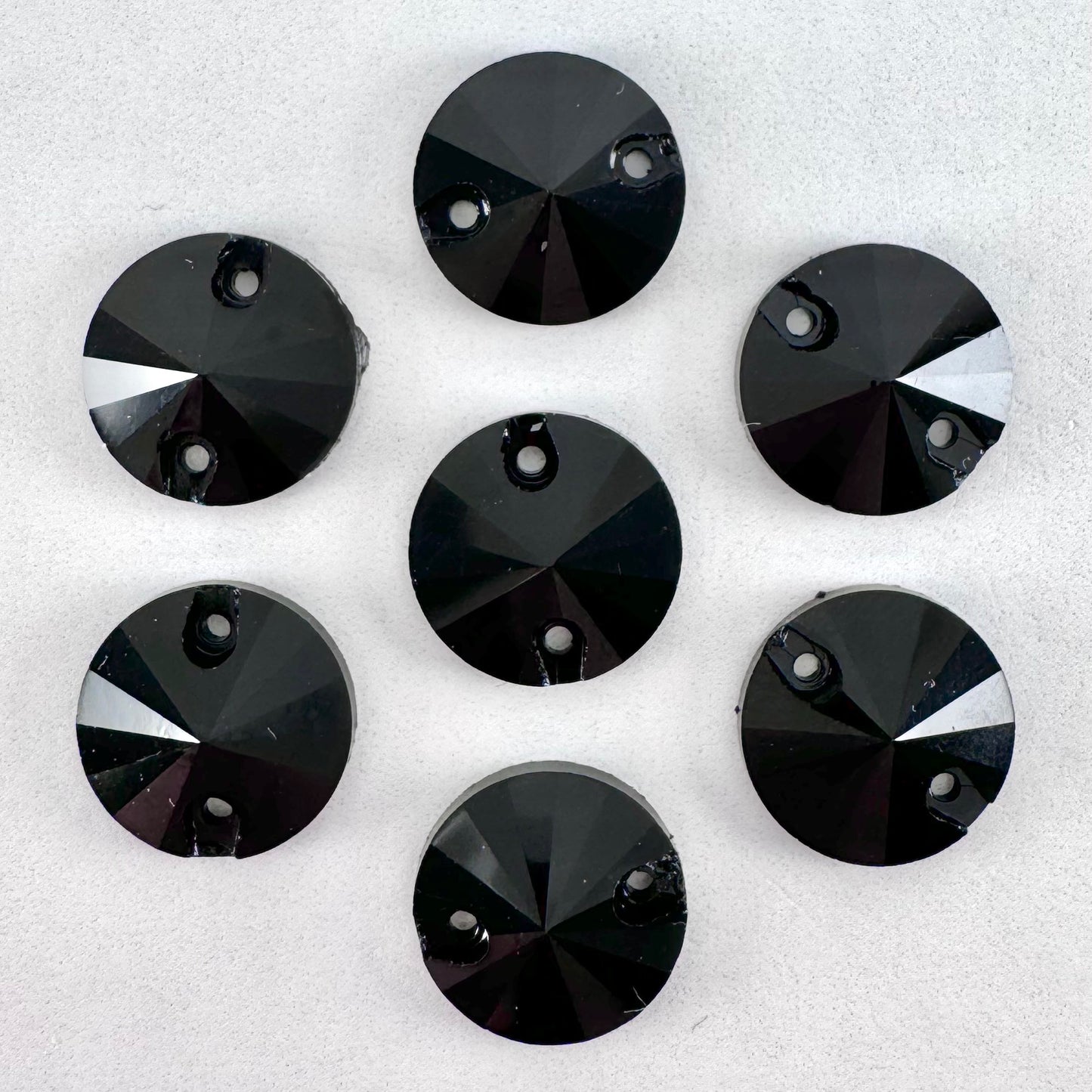 Jet Black Acrylic Rivoli