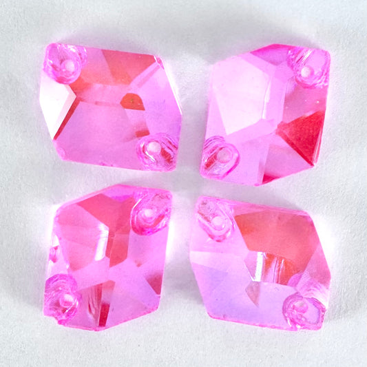 Opaque Light Rose Luminescent MI Glass Cosmic