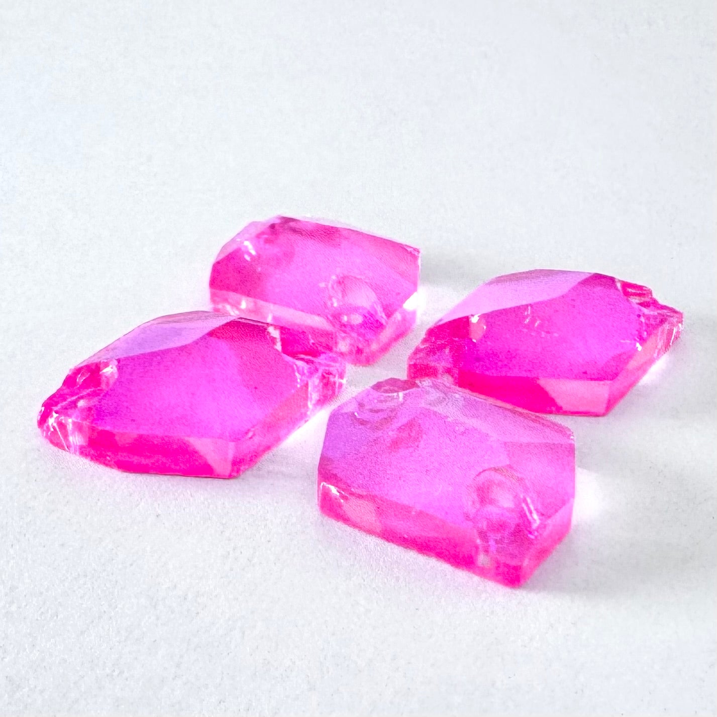 Opaque Light Rose Luminescent MI Glass Cosmic